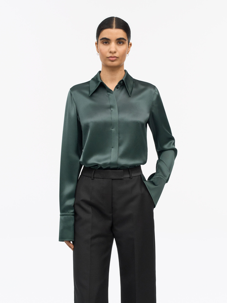 Daphne Regular-Fit Satin Shirt