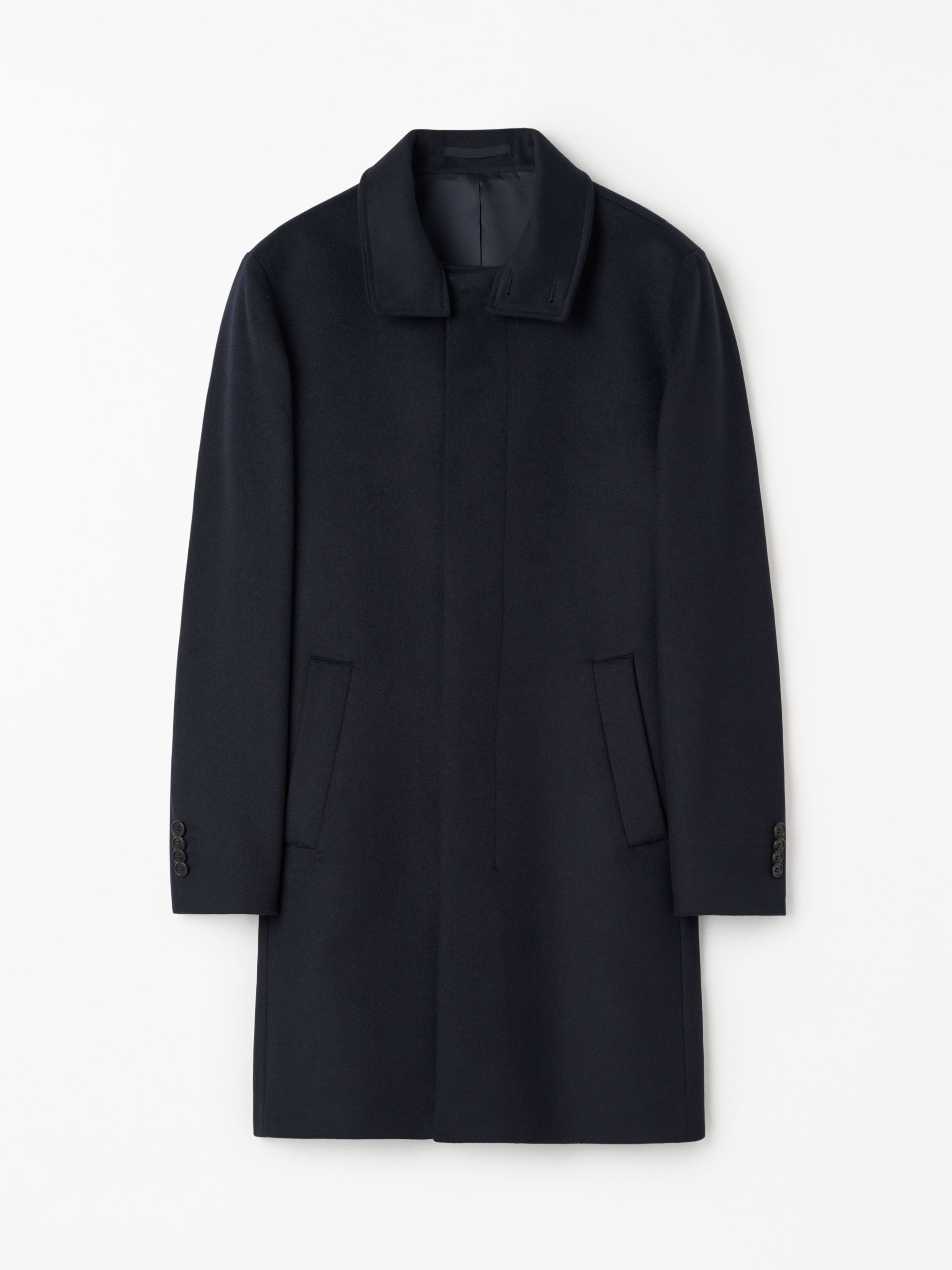 Aleric Funnel-Neck Wool Coat