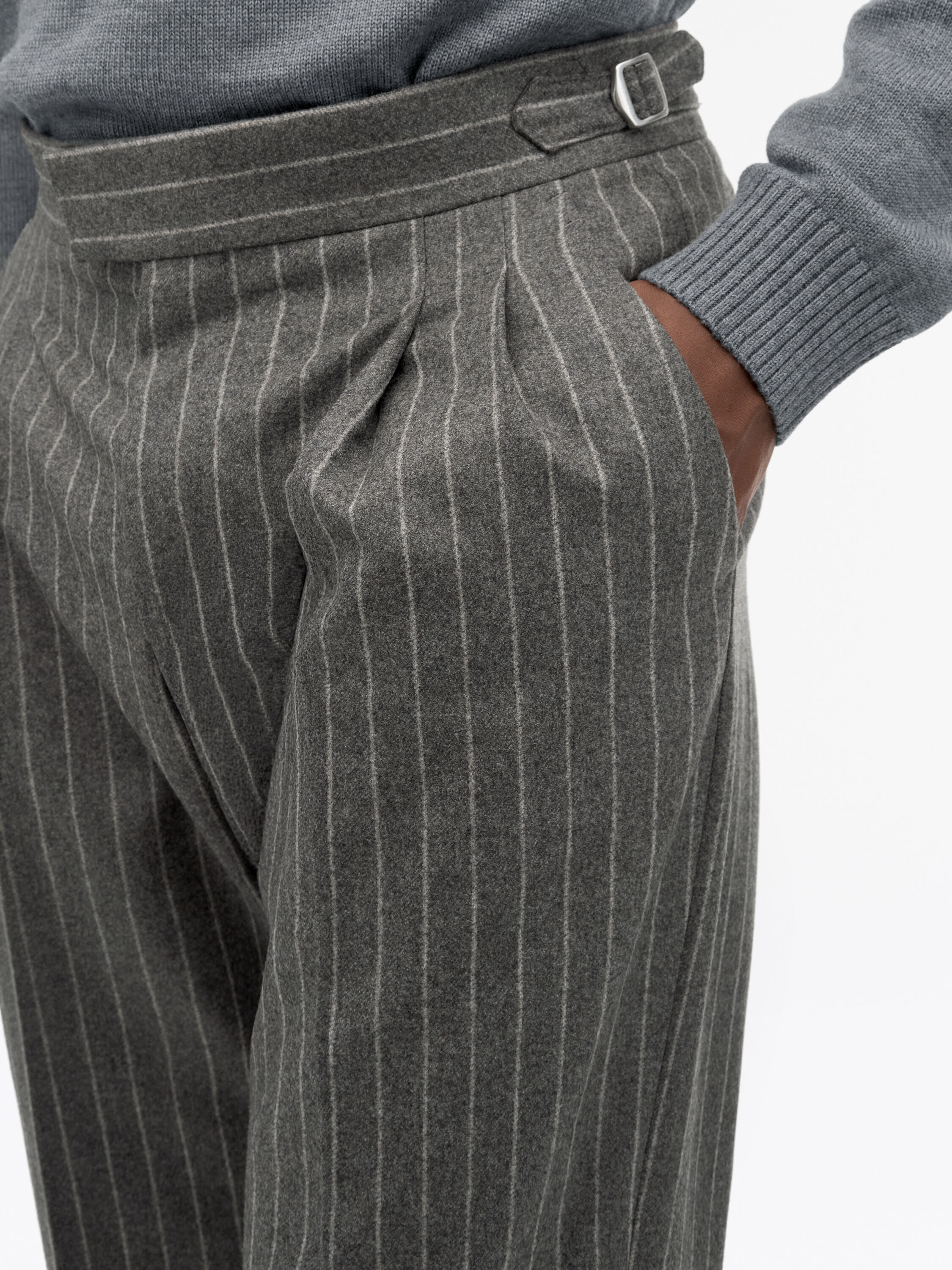 Joachim Grey Striped Wool Suit