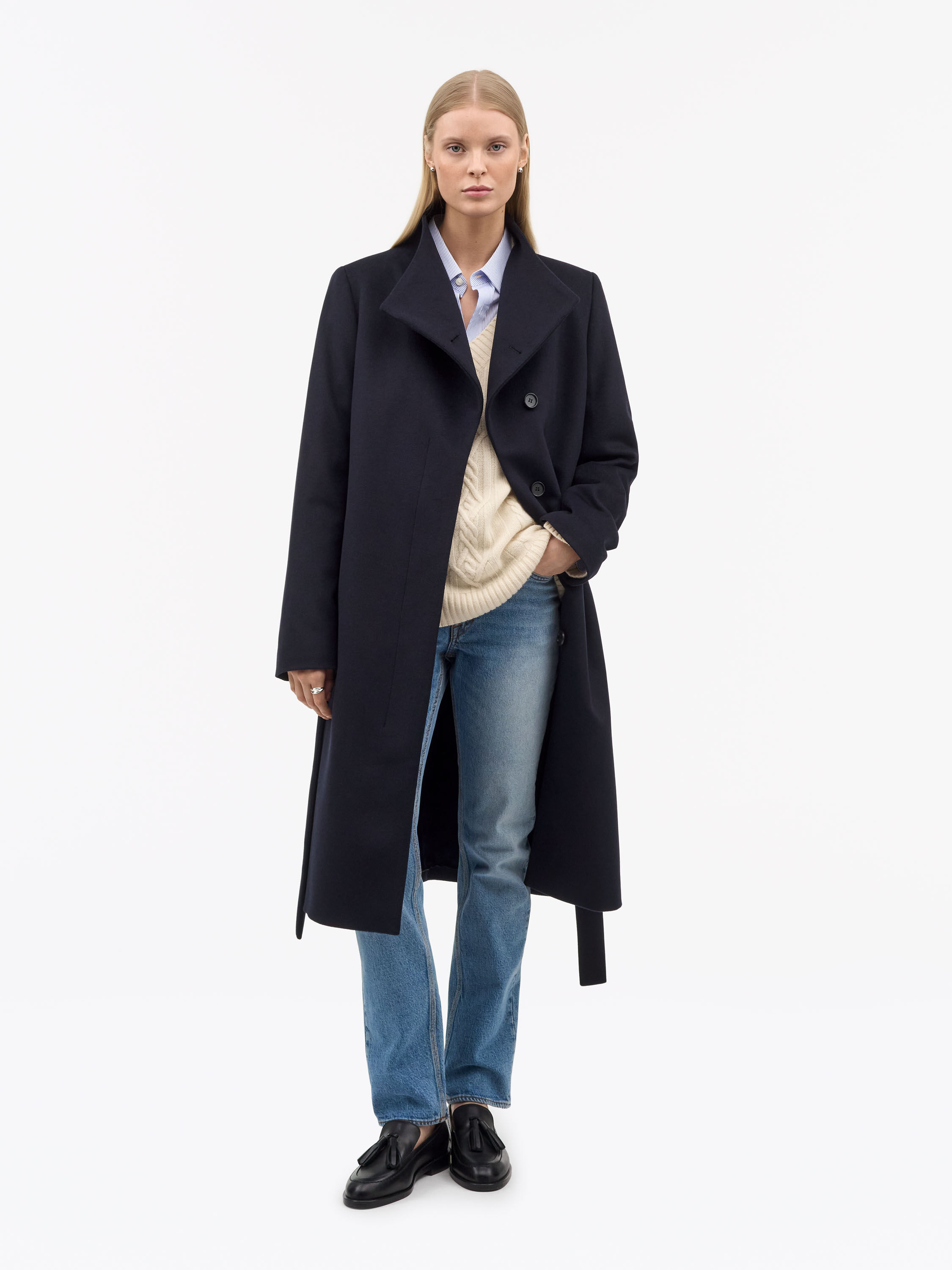 Cedrin Manteau en M&eacute;lange Cachemire