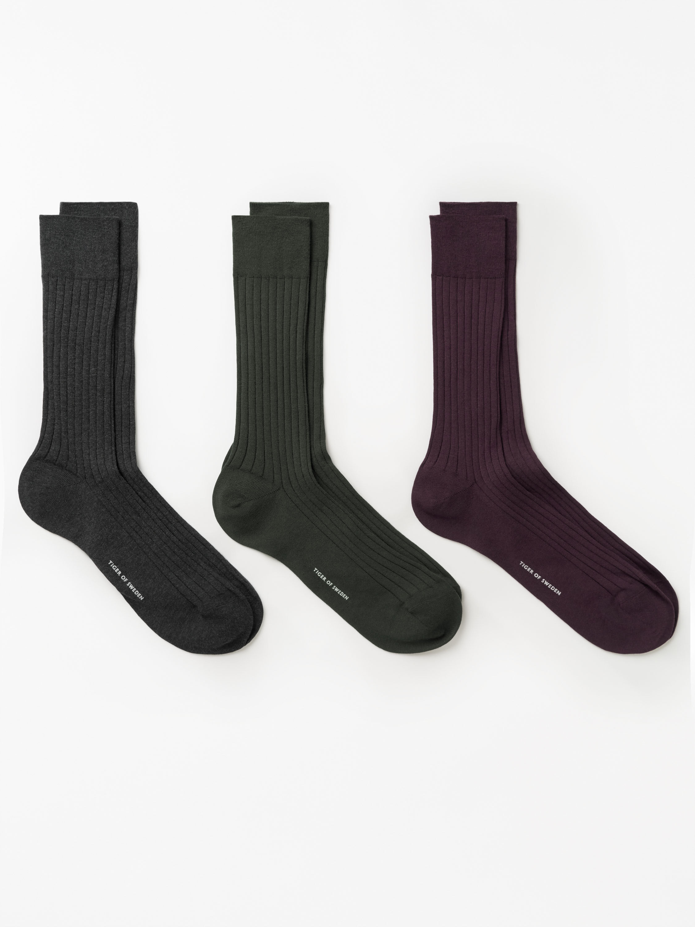 Reigate 3-Pack Ribbed Socks