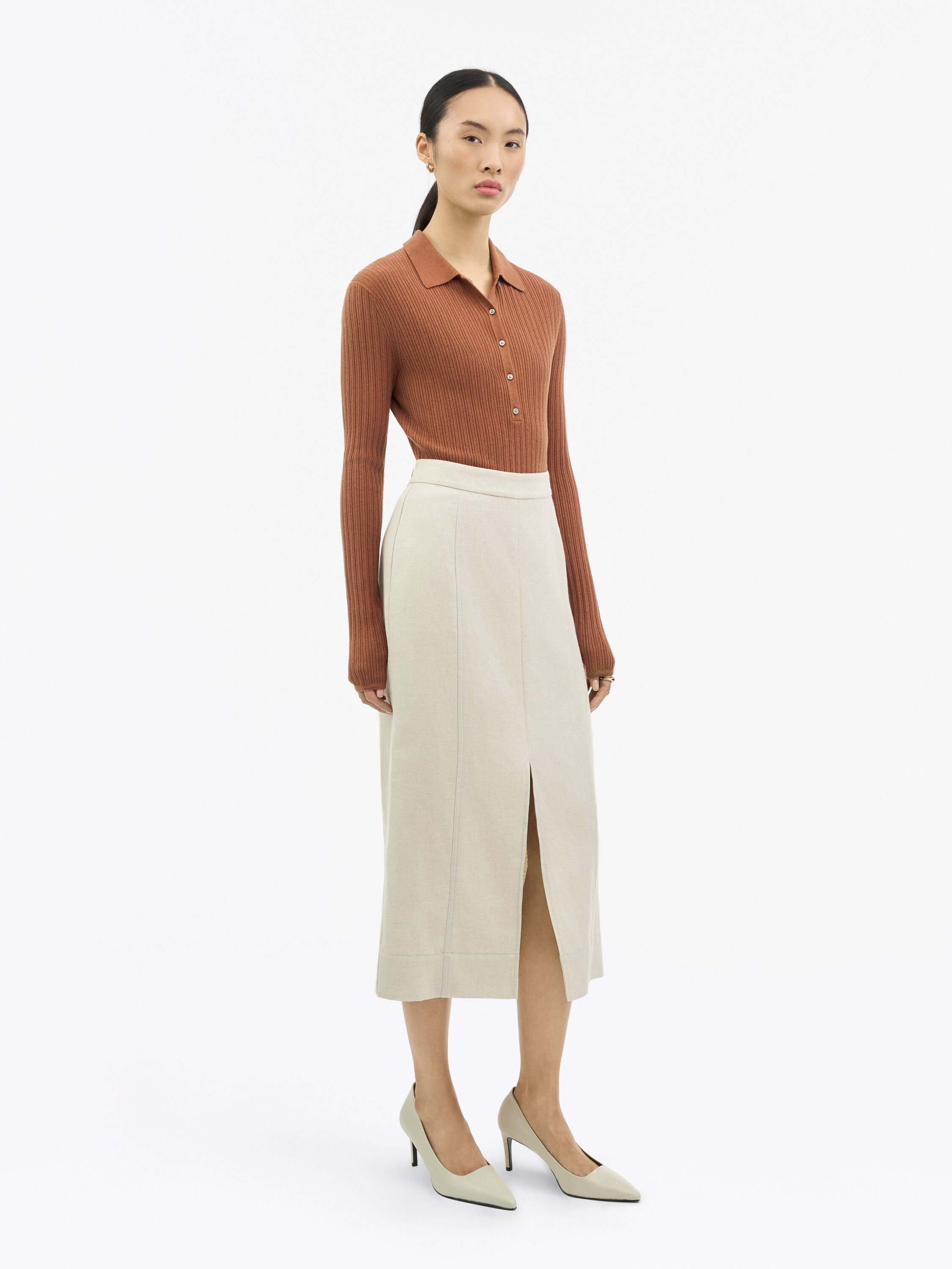 Maline Cotton-Linen Occasion skirt