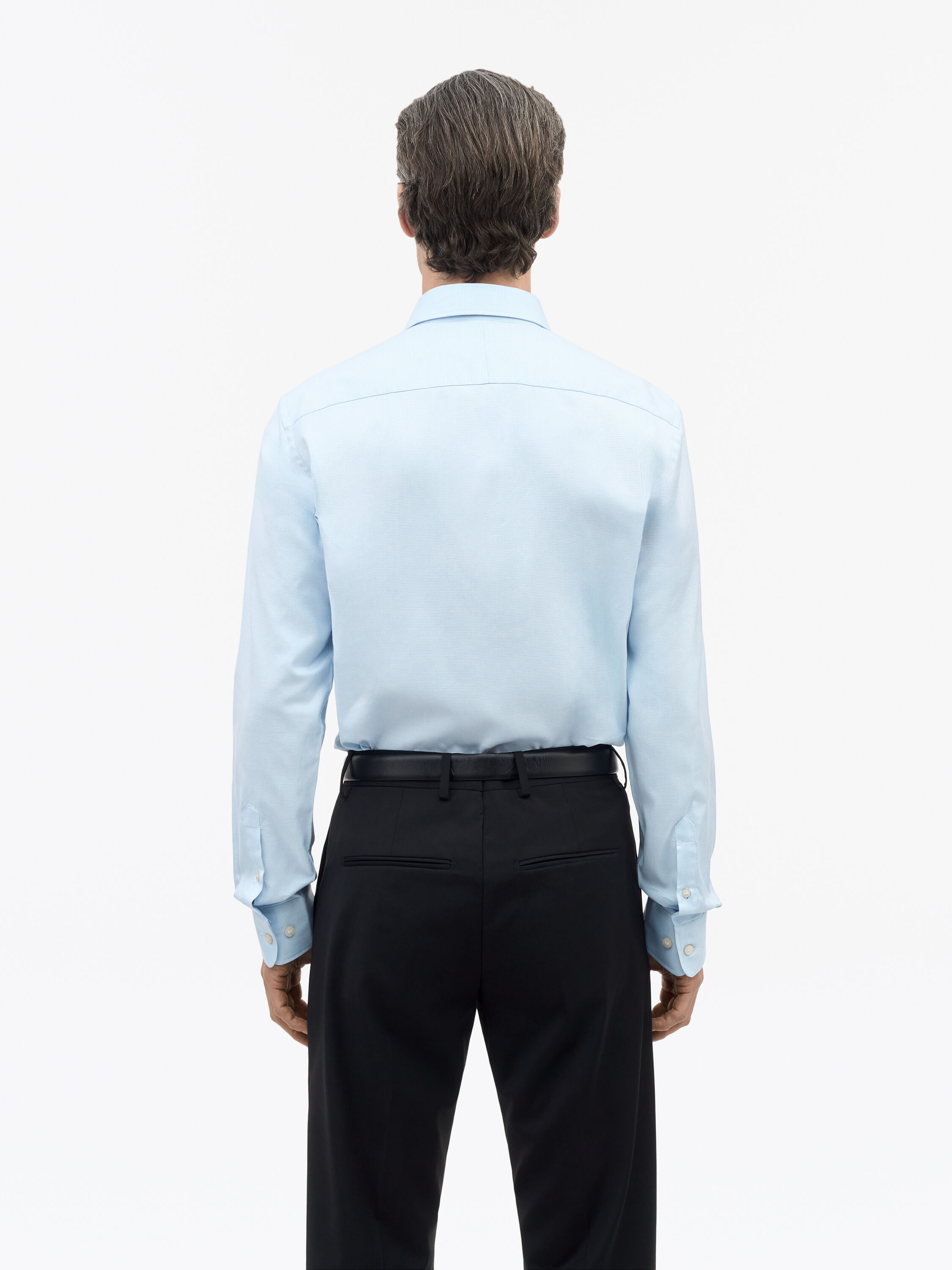 Adley C Chemise slim en coton &agrave; col coup&eacute;