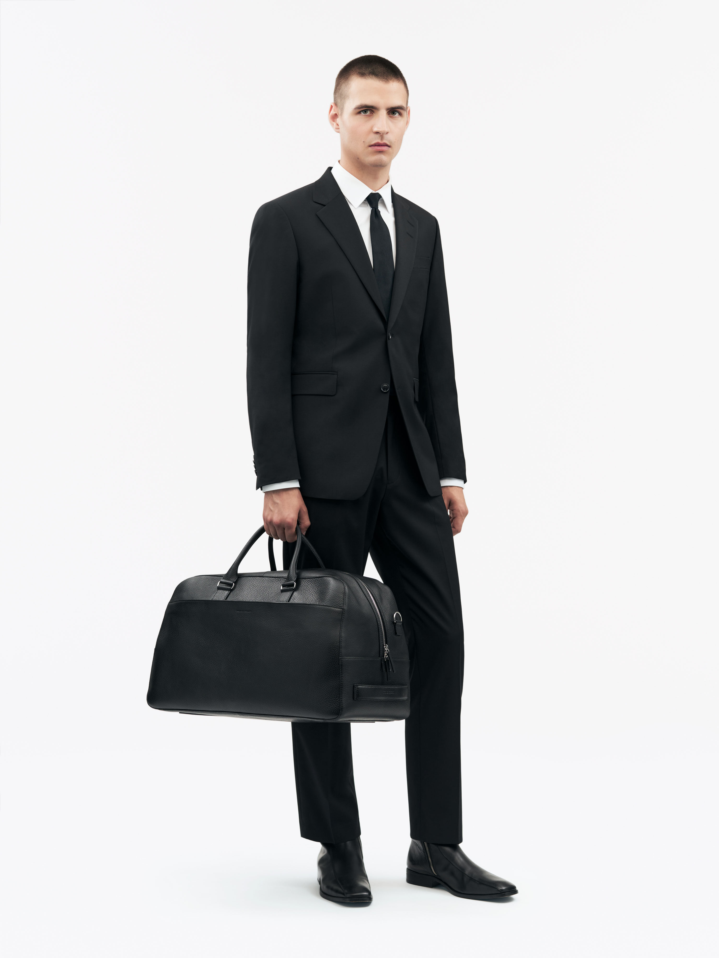 Brome Wochenendtasche aus Leder mit Logopragung Tiger Of Sweden