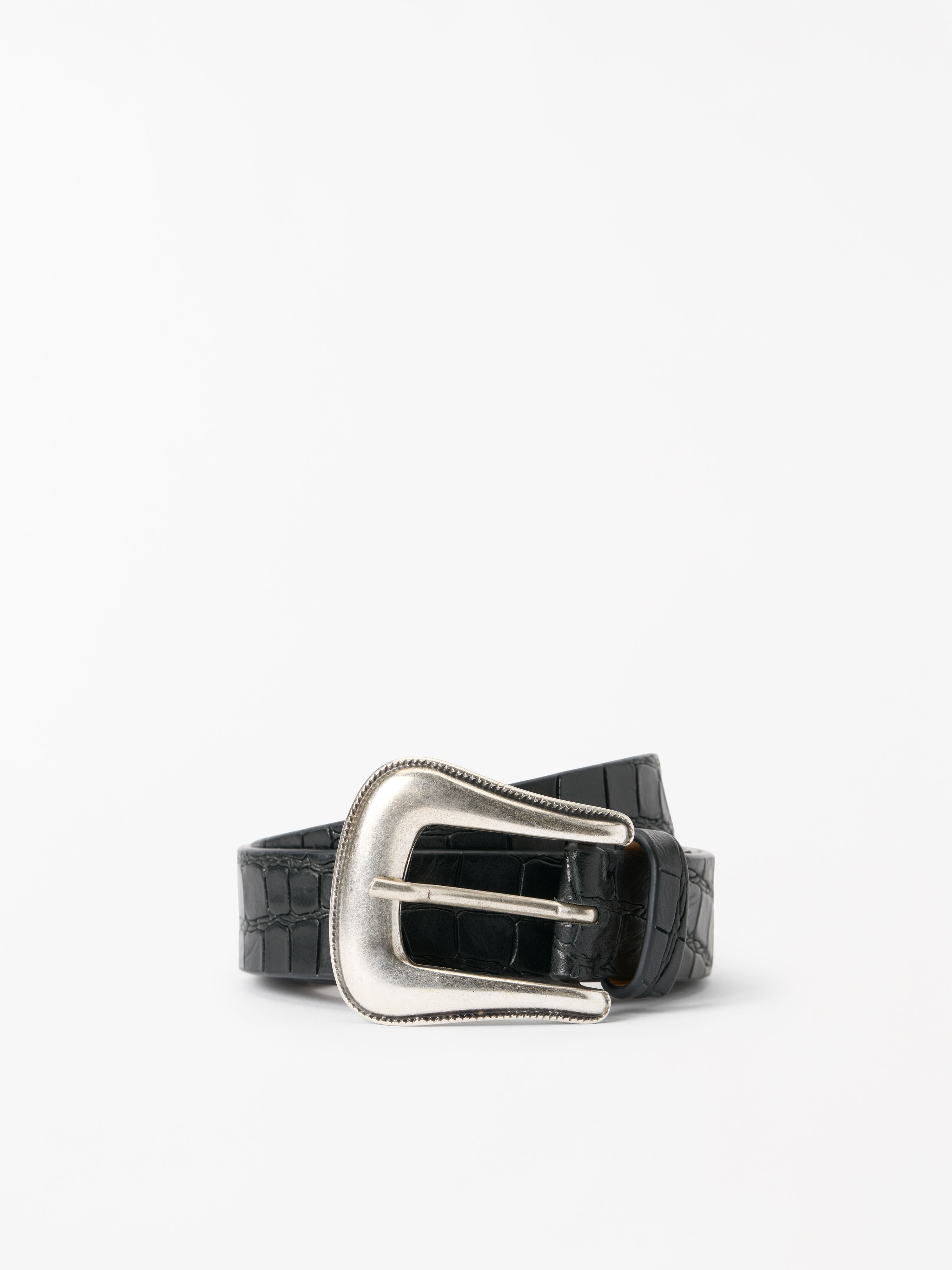 Ecus Croc-Embossed Belt