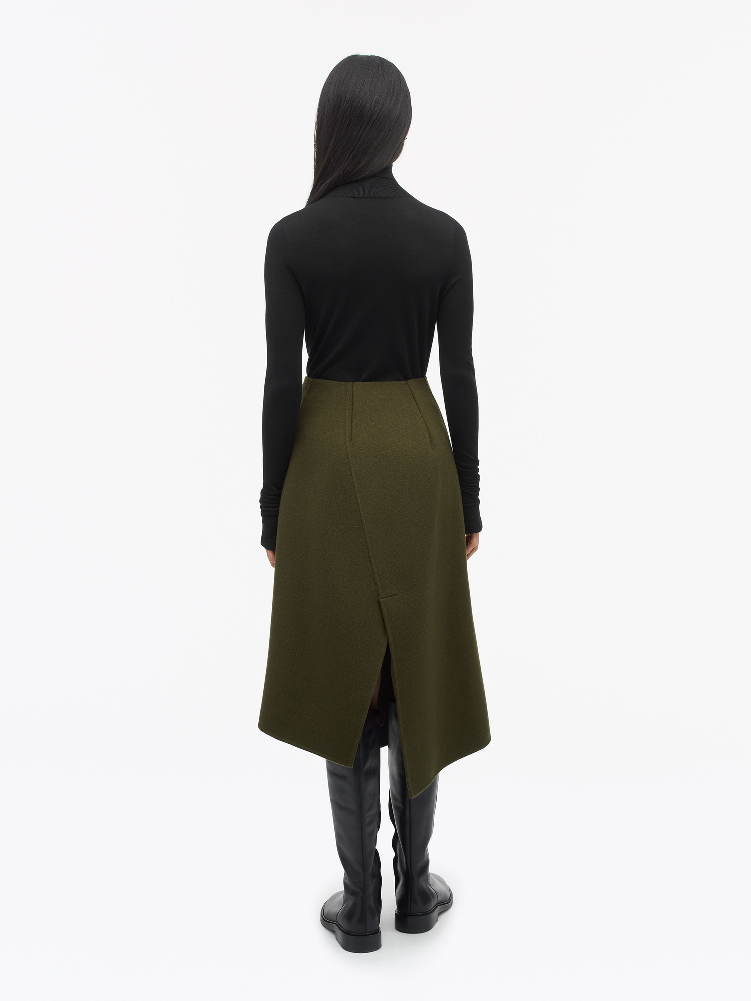 Liada Wrap Wool Skirt