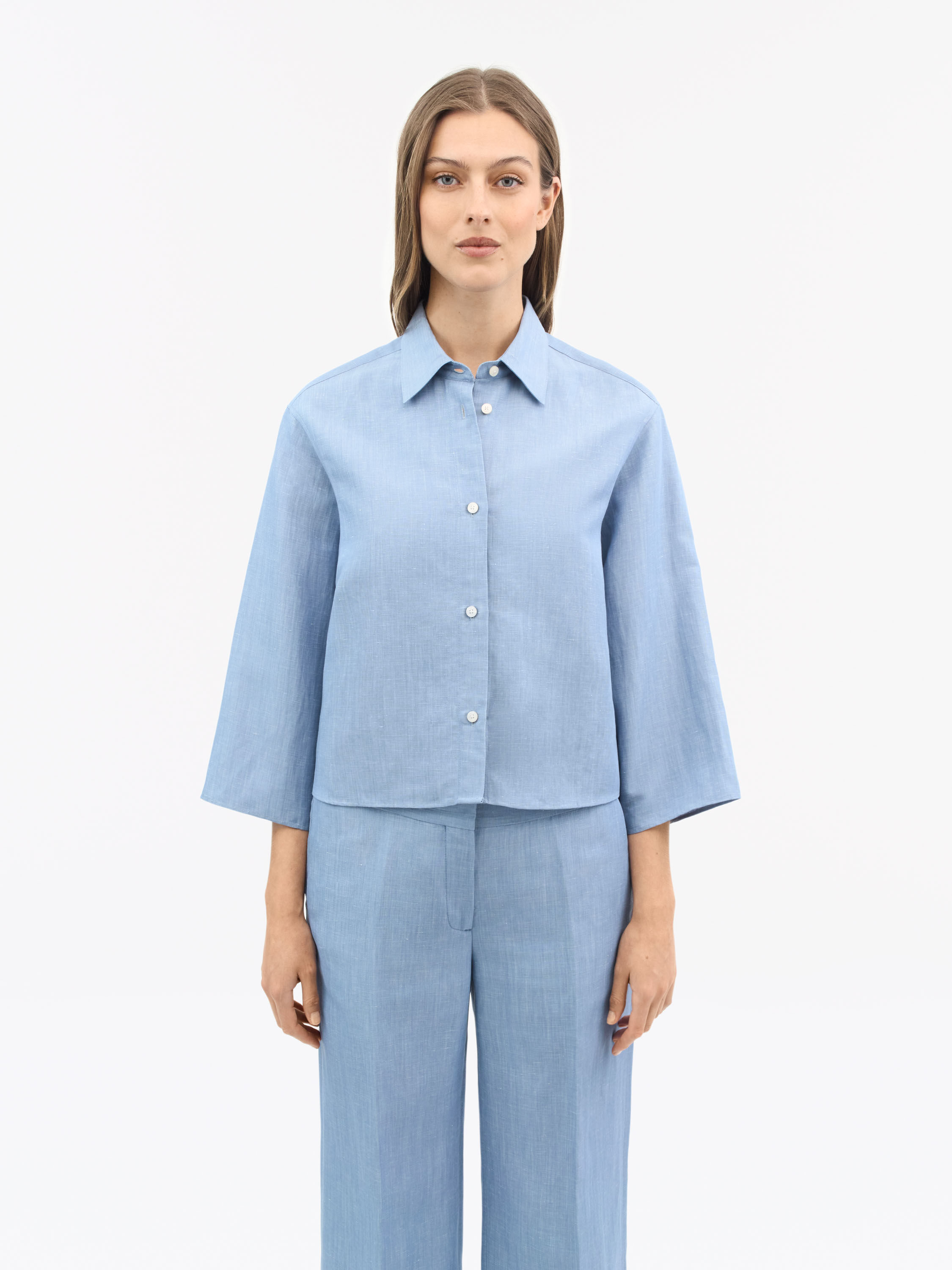 Corins Cropped Linen Shirt | Tiger Of Sweden