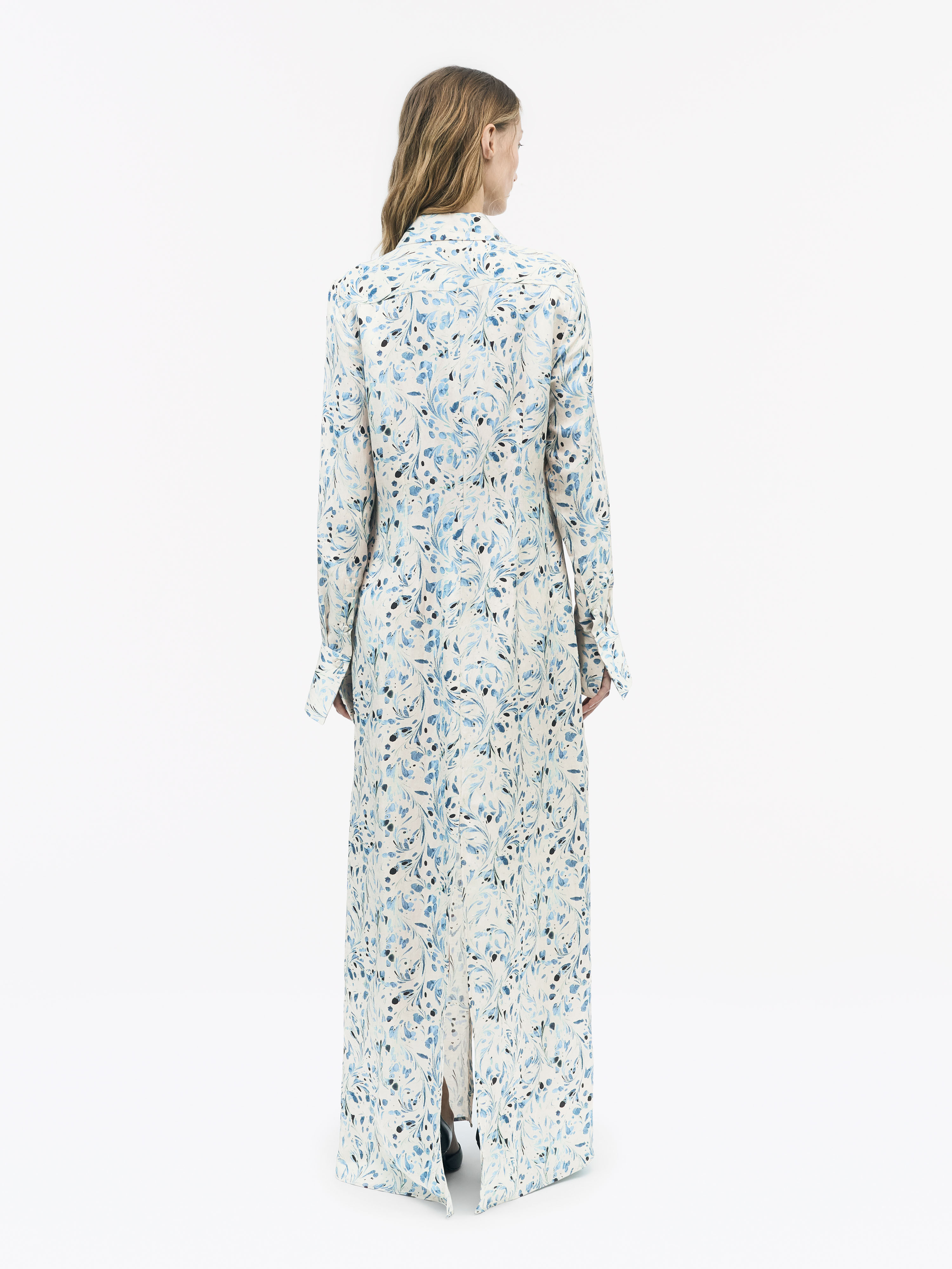 Leoner Floral Printed Linen Blend Shirt Dress | Tiger Of Sweden
