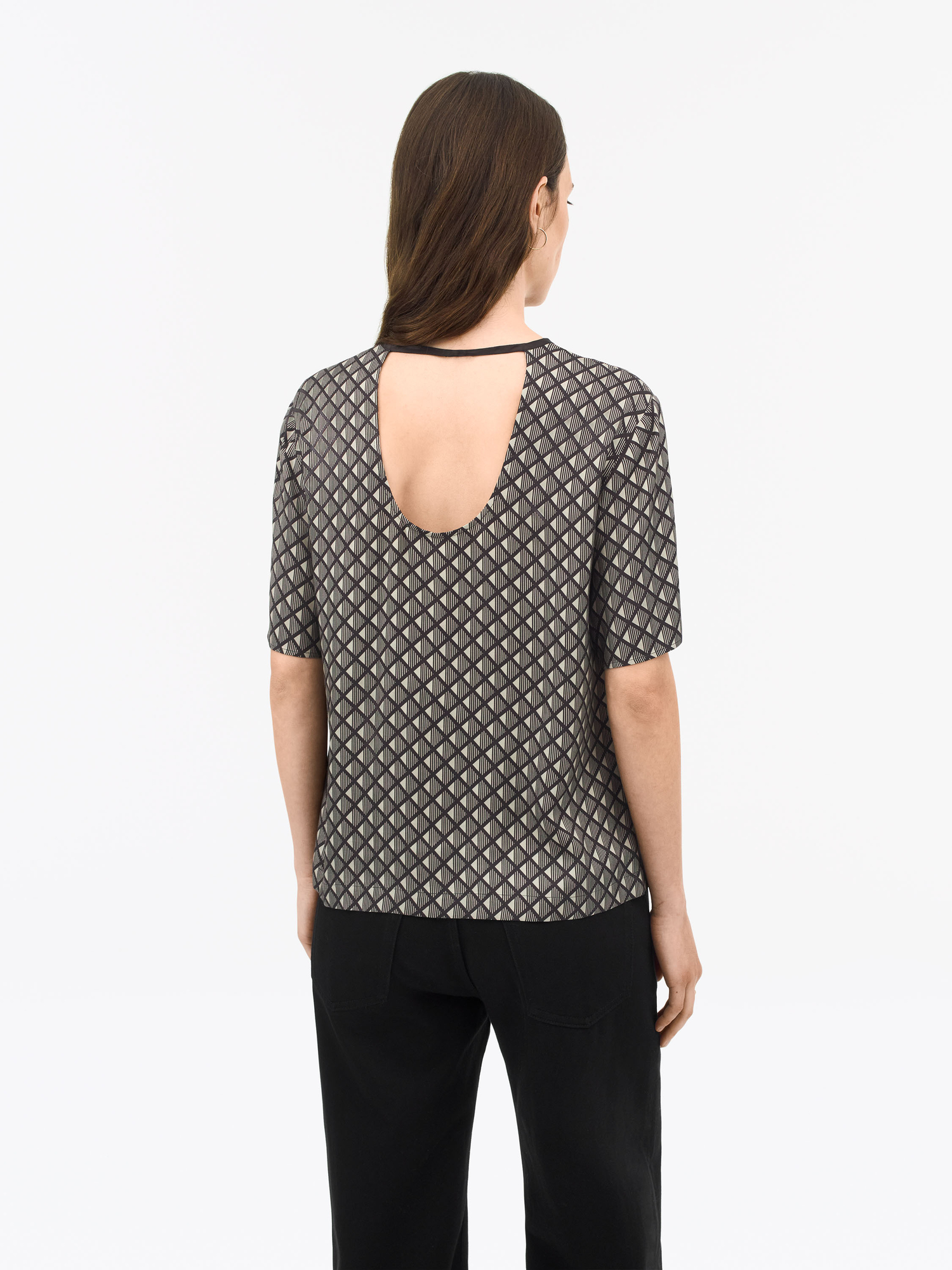 Robyn Draped Printed Blouse