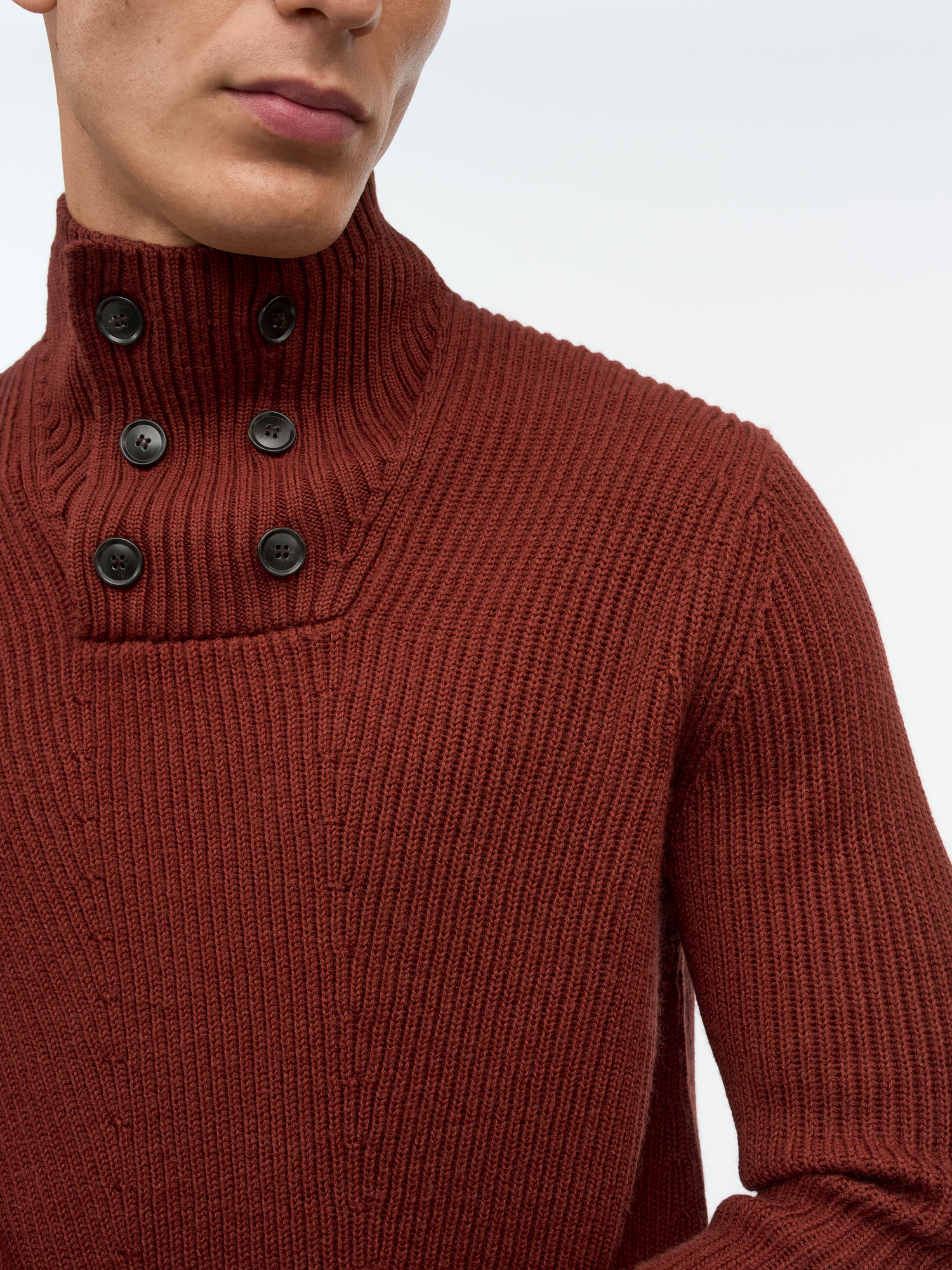Peter Funnel Neck Wool Pullover