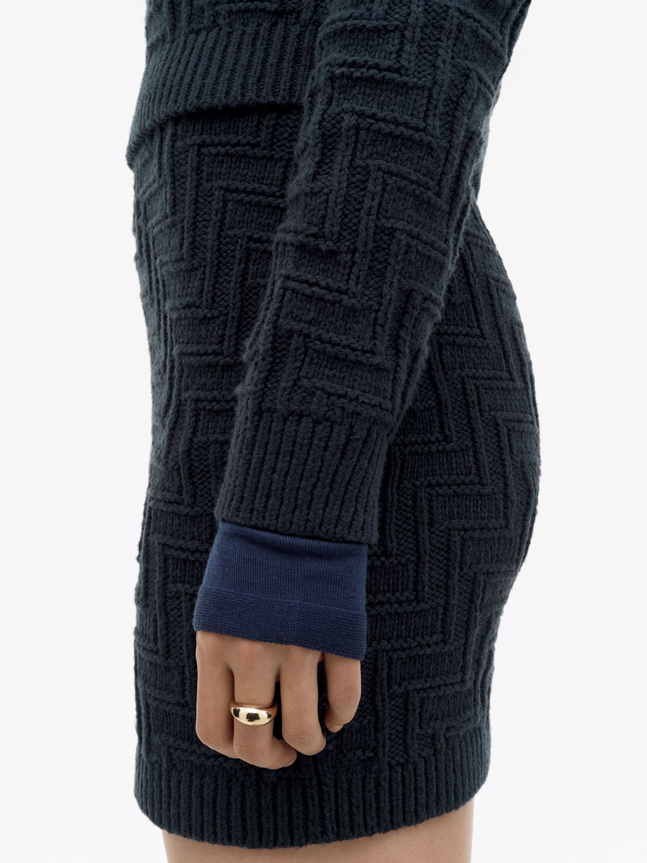 Cherry Knitted Textured Skirt