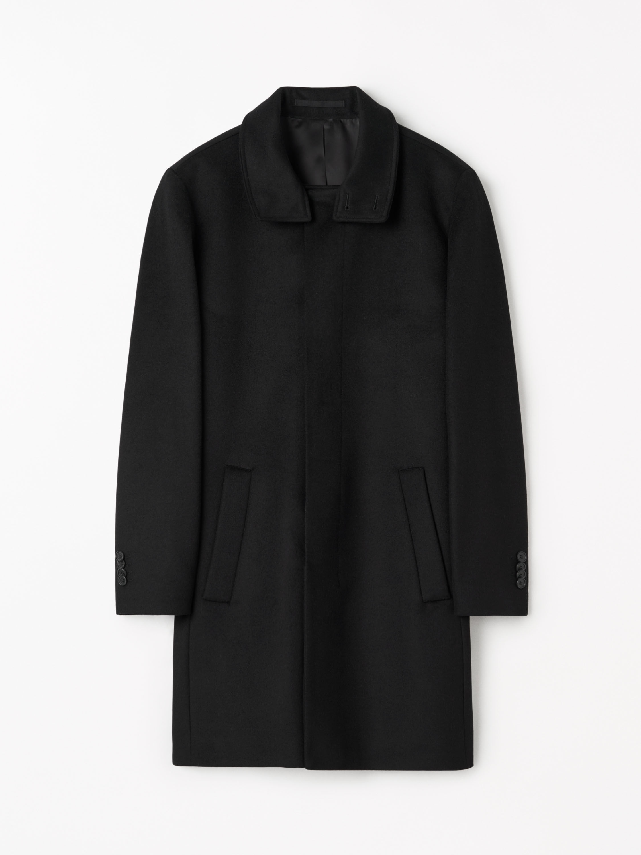 Aleric Funnel-Neck Wool Coat