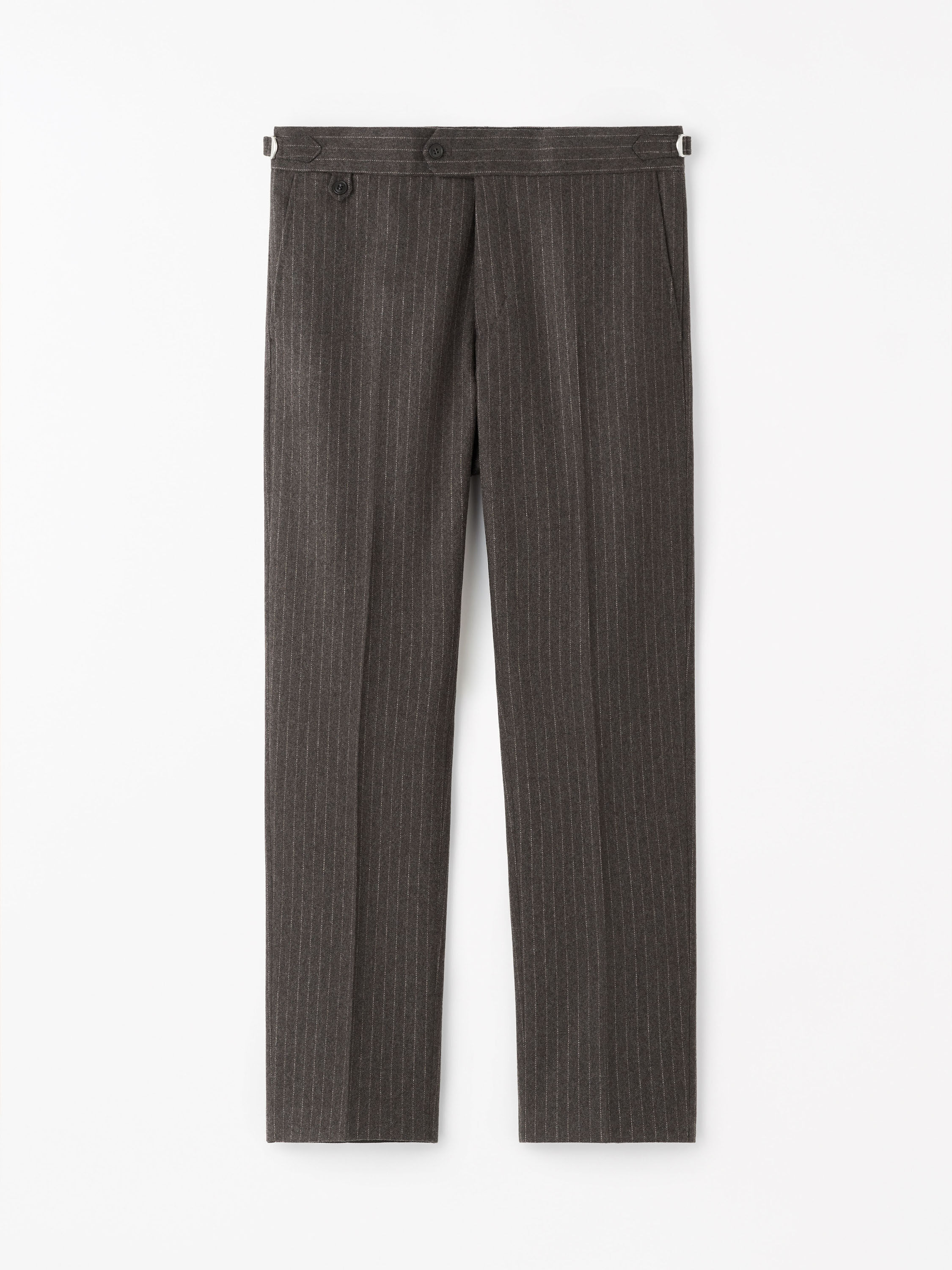 Tense A Pinstripe Wool Trousers