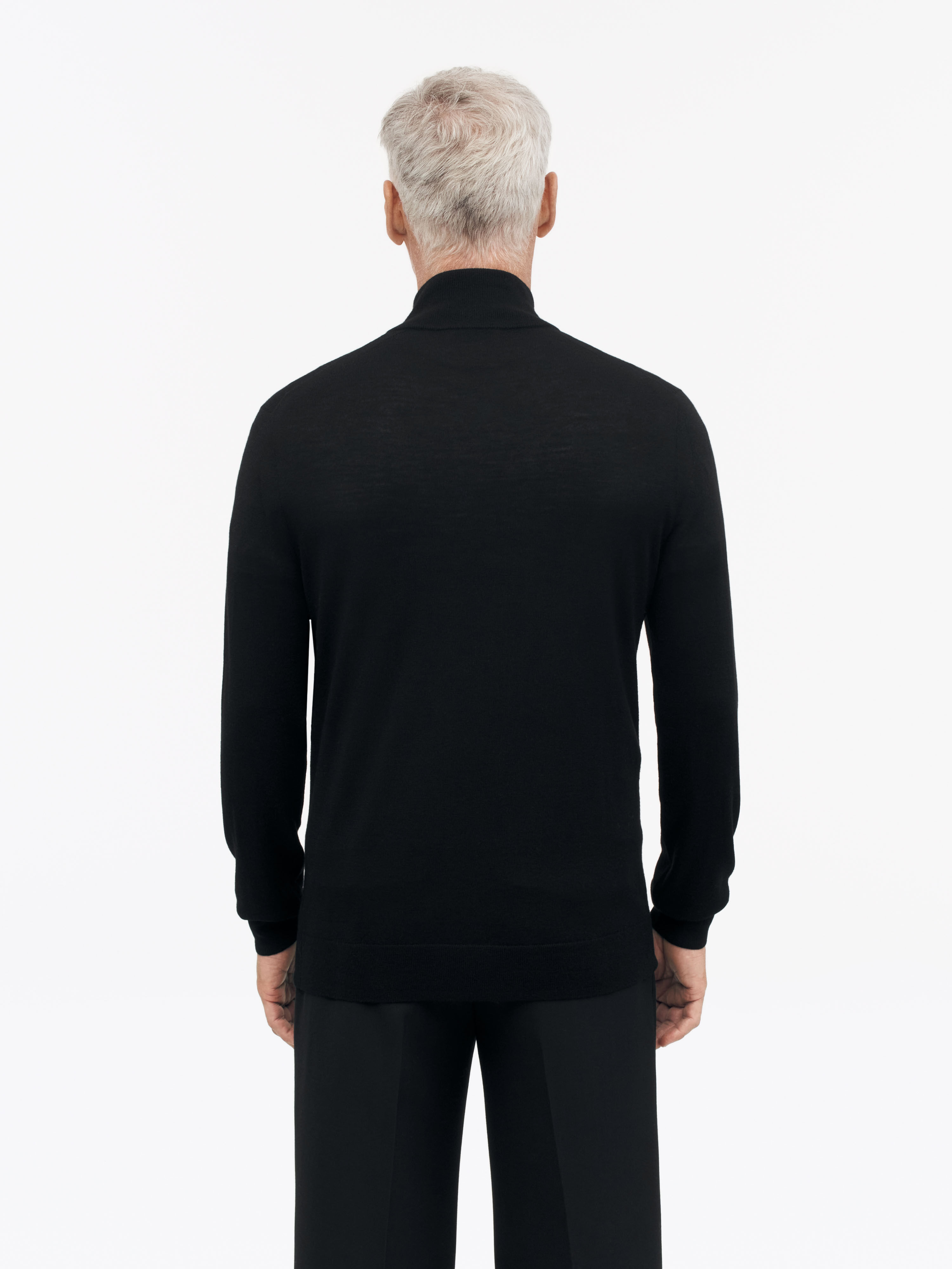 【関税込み】Tiger of Sweden ブラック Erroll セーター Erroll Half-zip Wool Sweater | Tiger Of Sweden