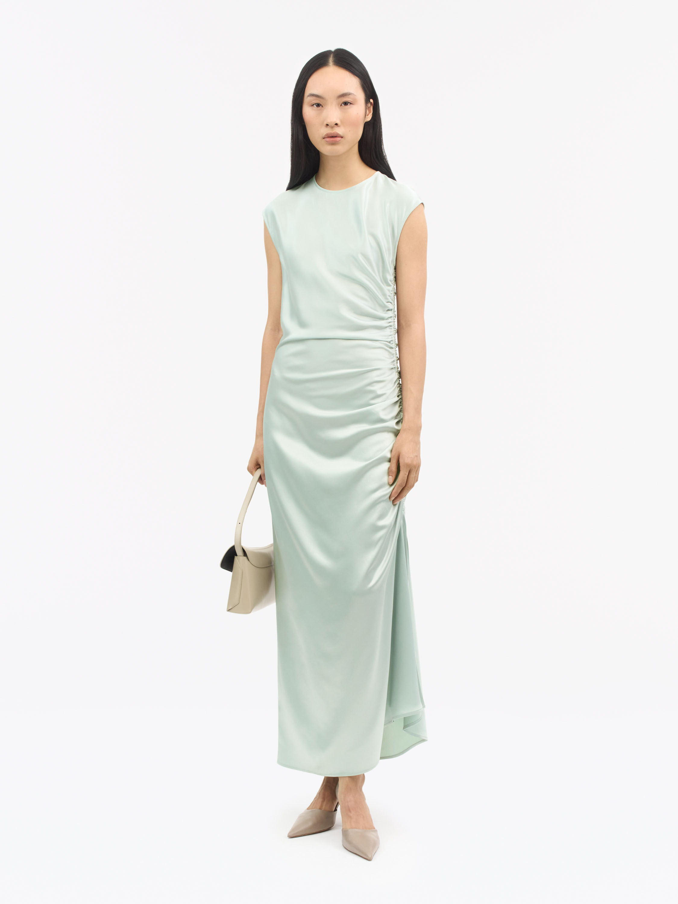 Ivoana Satin Midi Dress