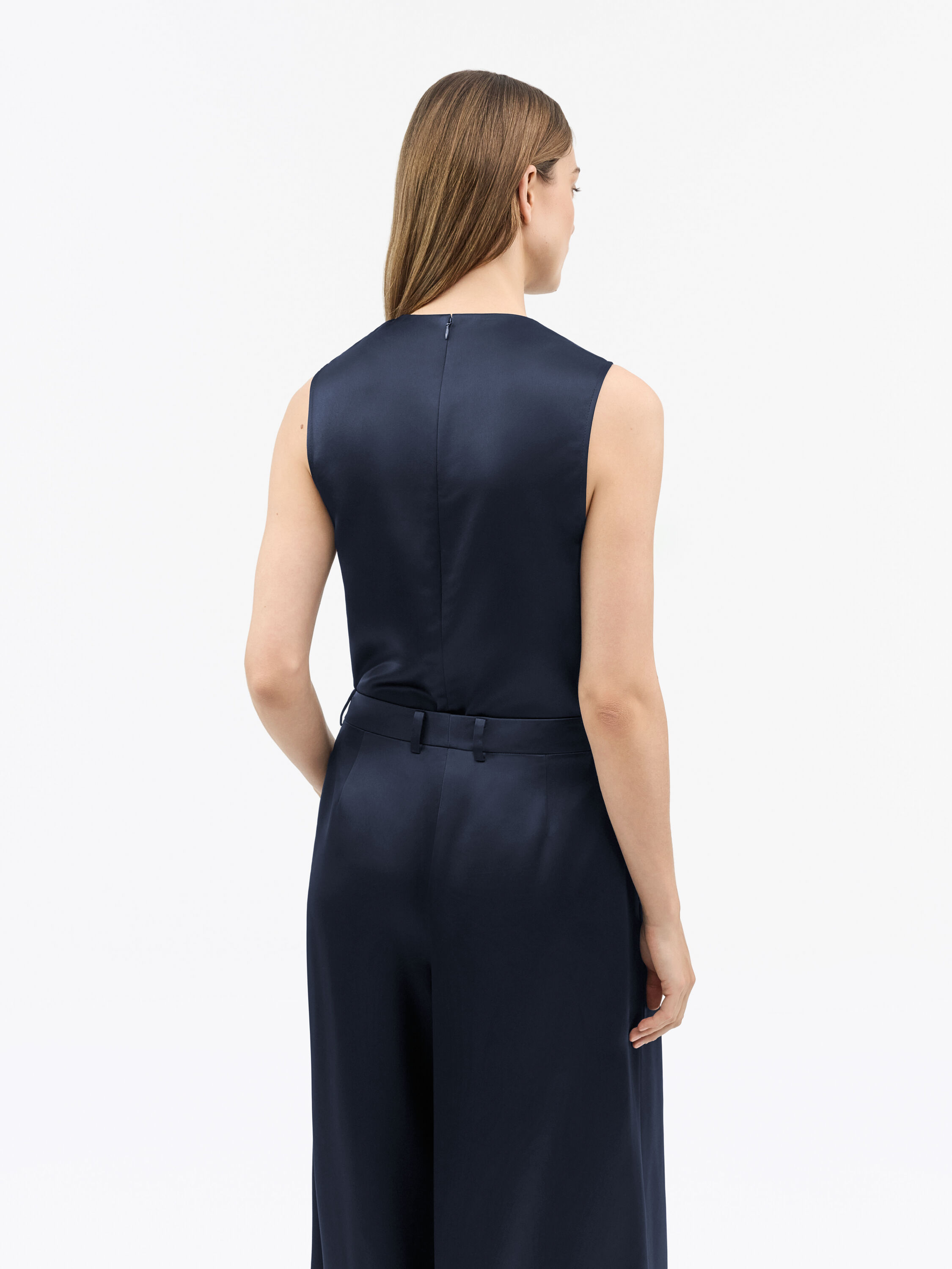 Haut Drap&eacute; en Satin Lian