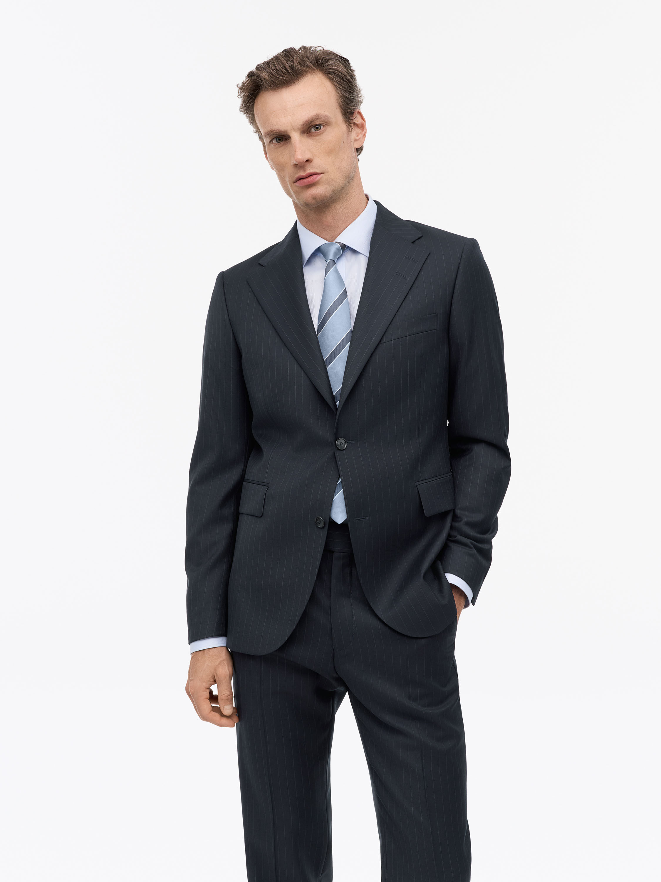 1903 Blue Pinstripe Suit