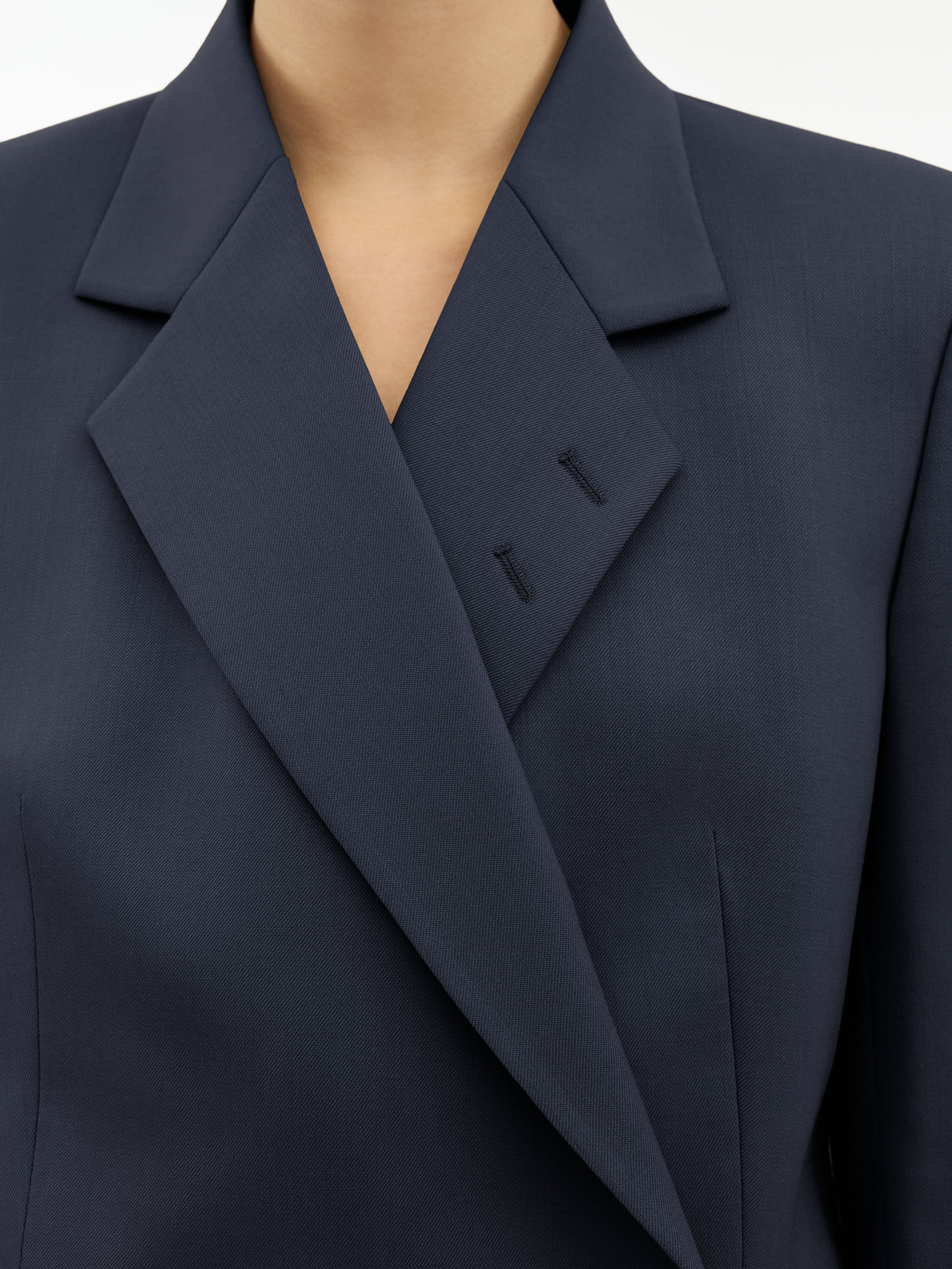 Eliwiraa Blue Wool Suit