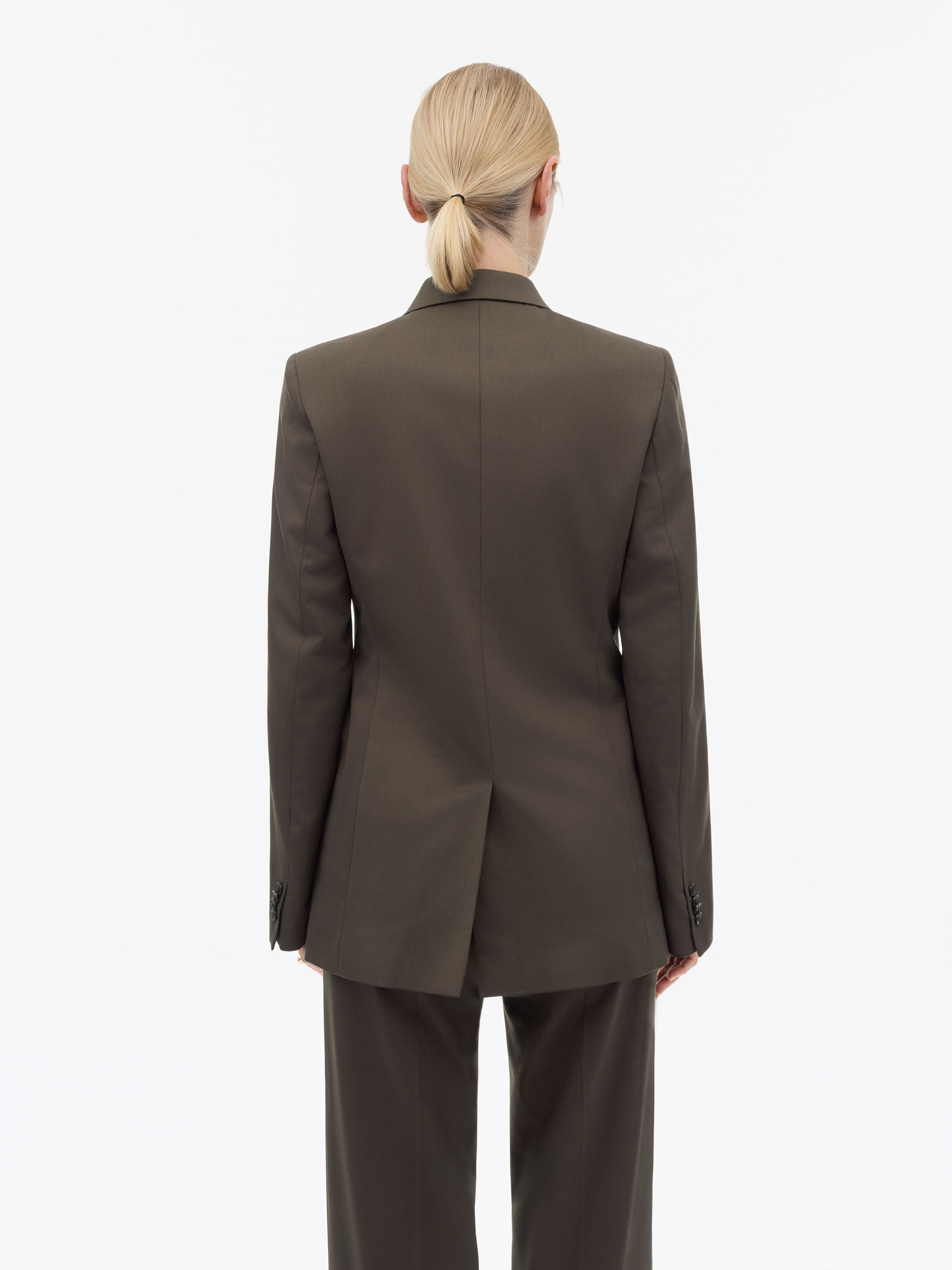 Eliwiraa Brown Wool Suit