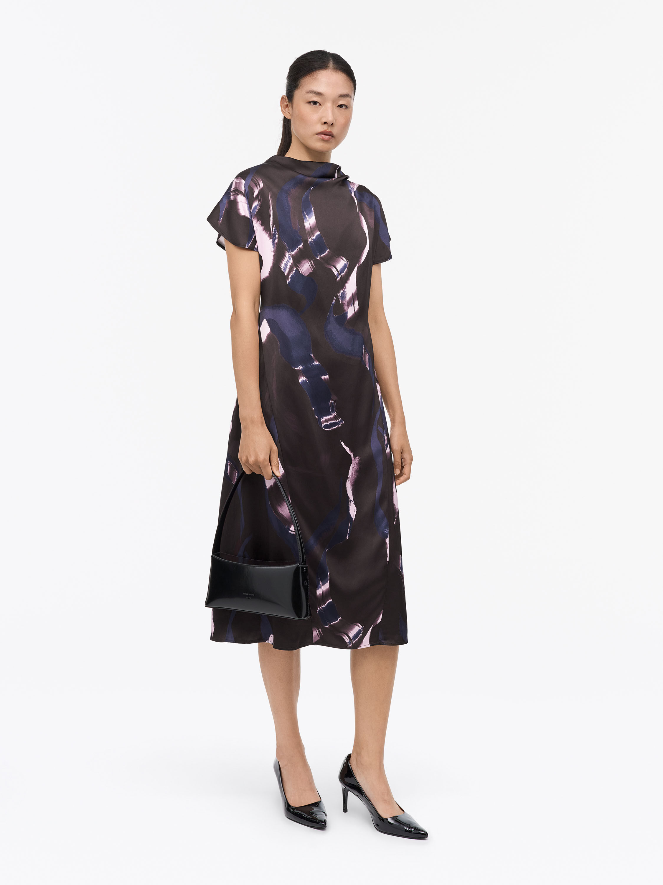 Leilani Draped Satin Dress