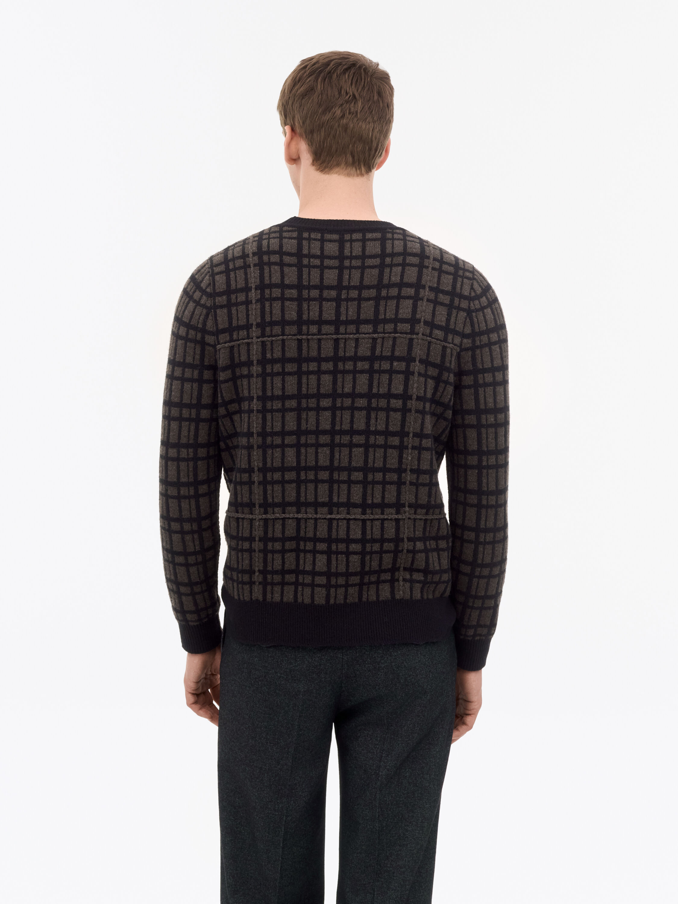 Nyle Check Pattern Sweater