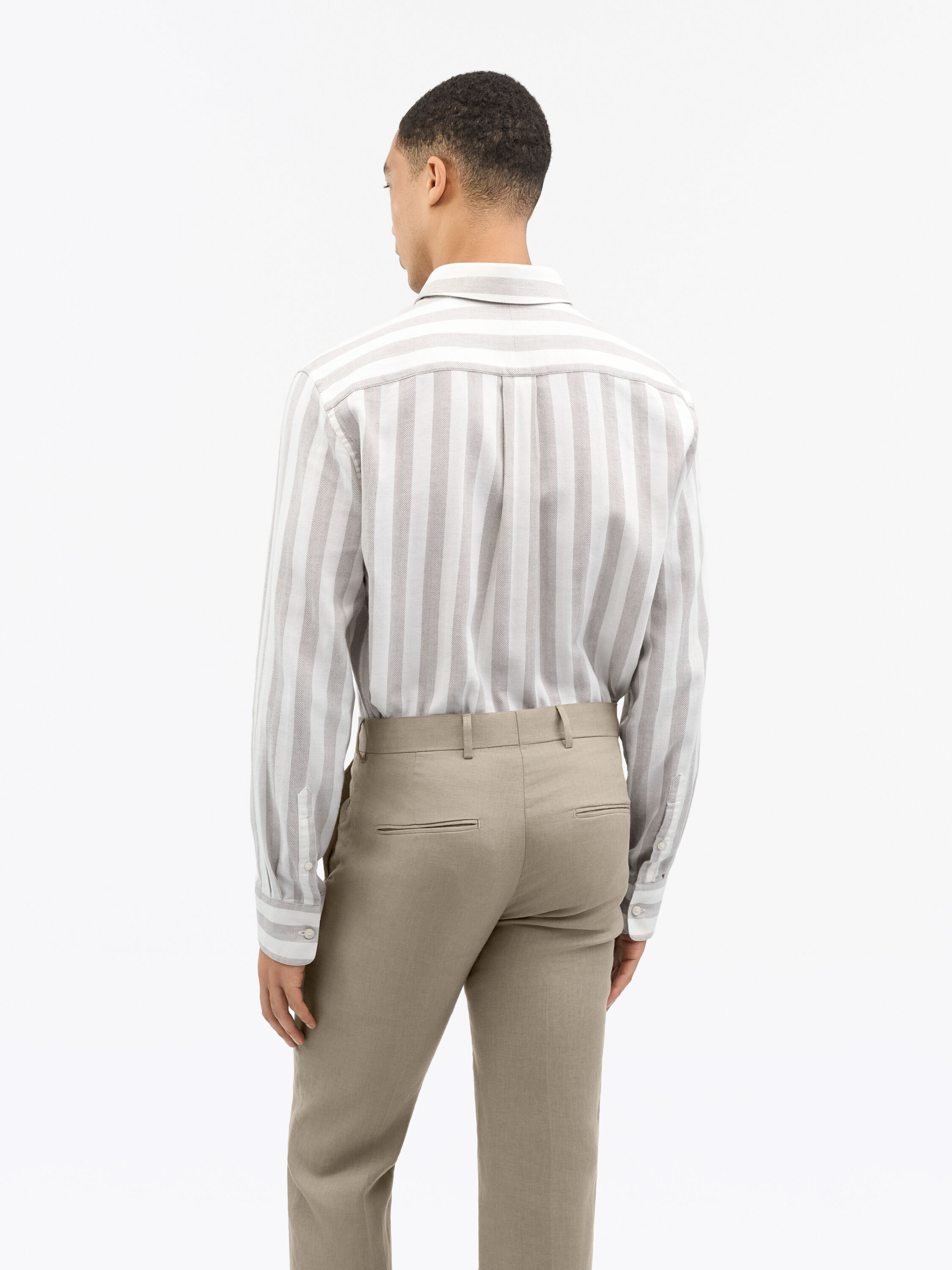 Bennett Striped Herringbone Skjorte