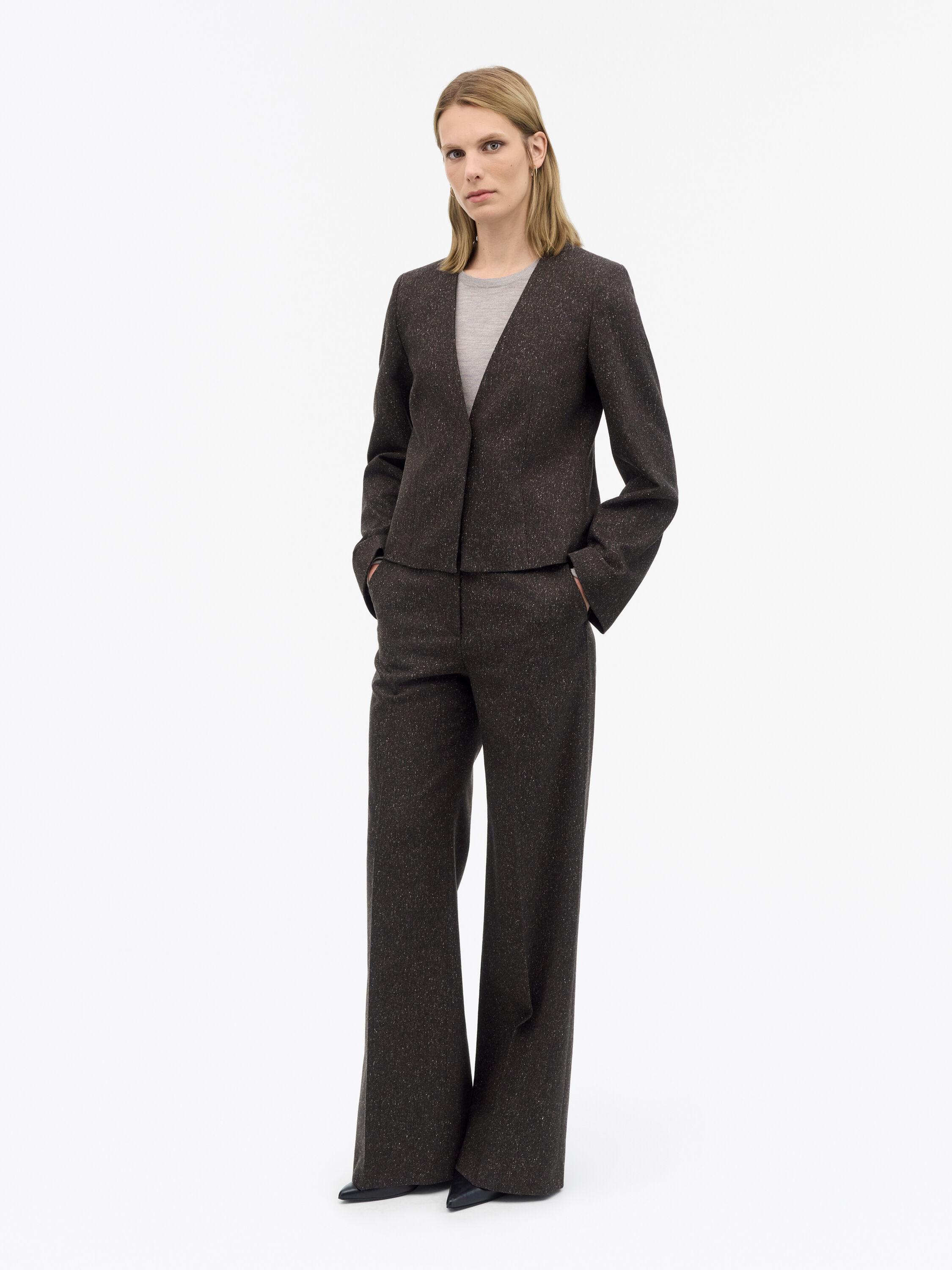 Eleanor Flecked Wool Suit