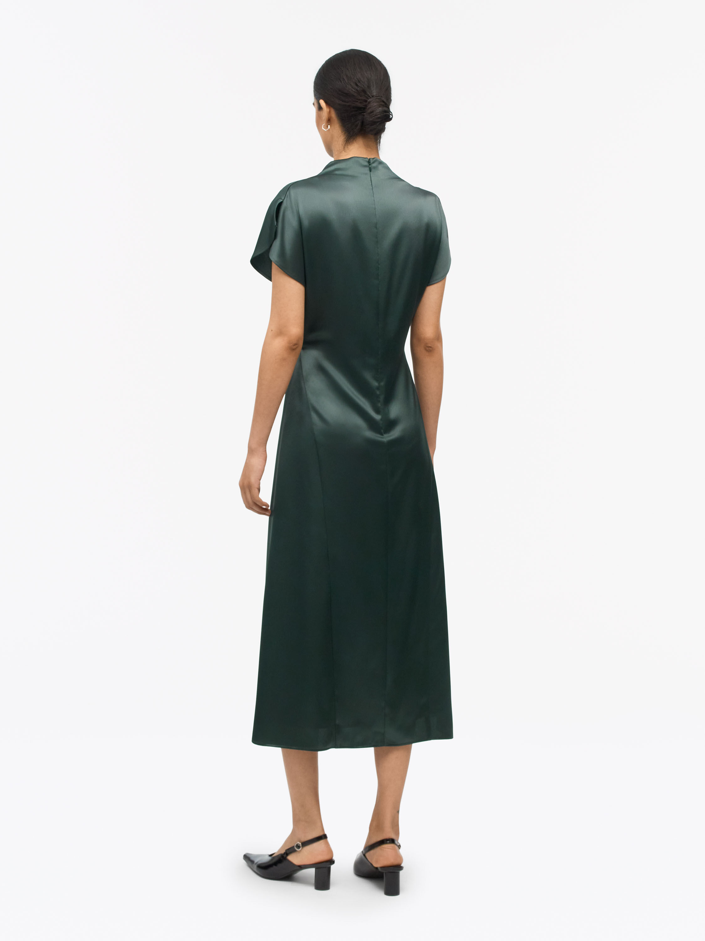 Leilani Draped Satin Dress