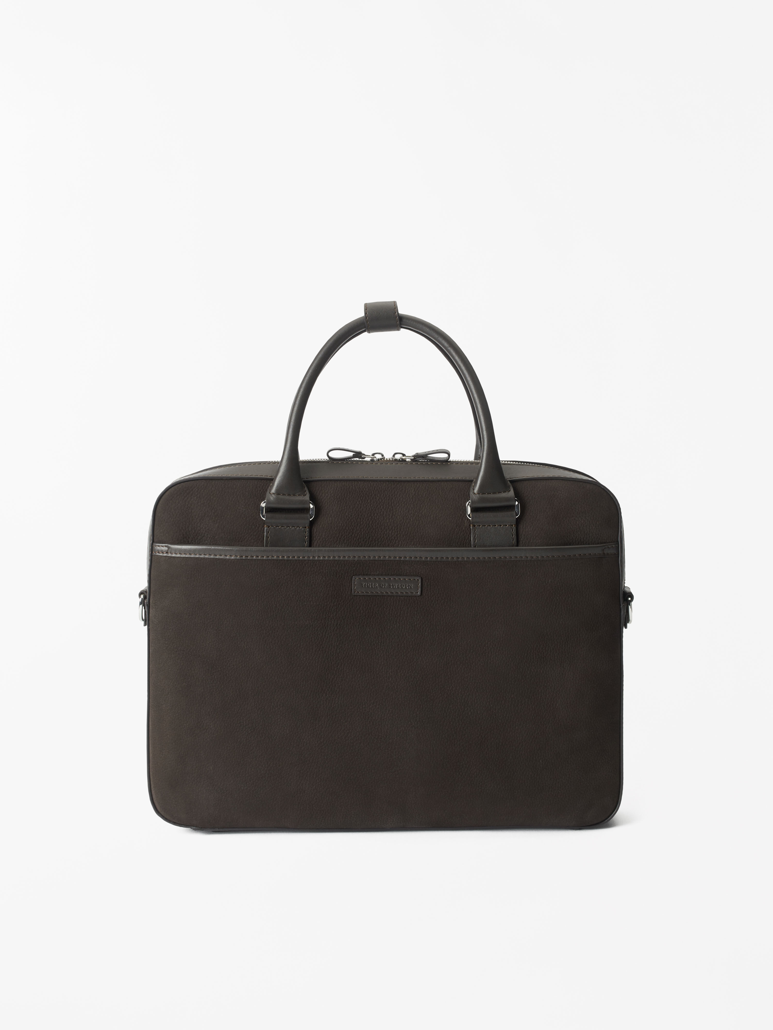 Nubuck dark brown Bosun Briefcase | Tiger Of Sweden