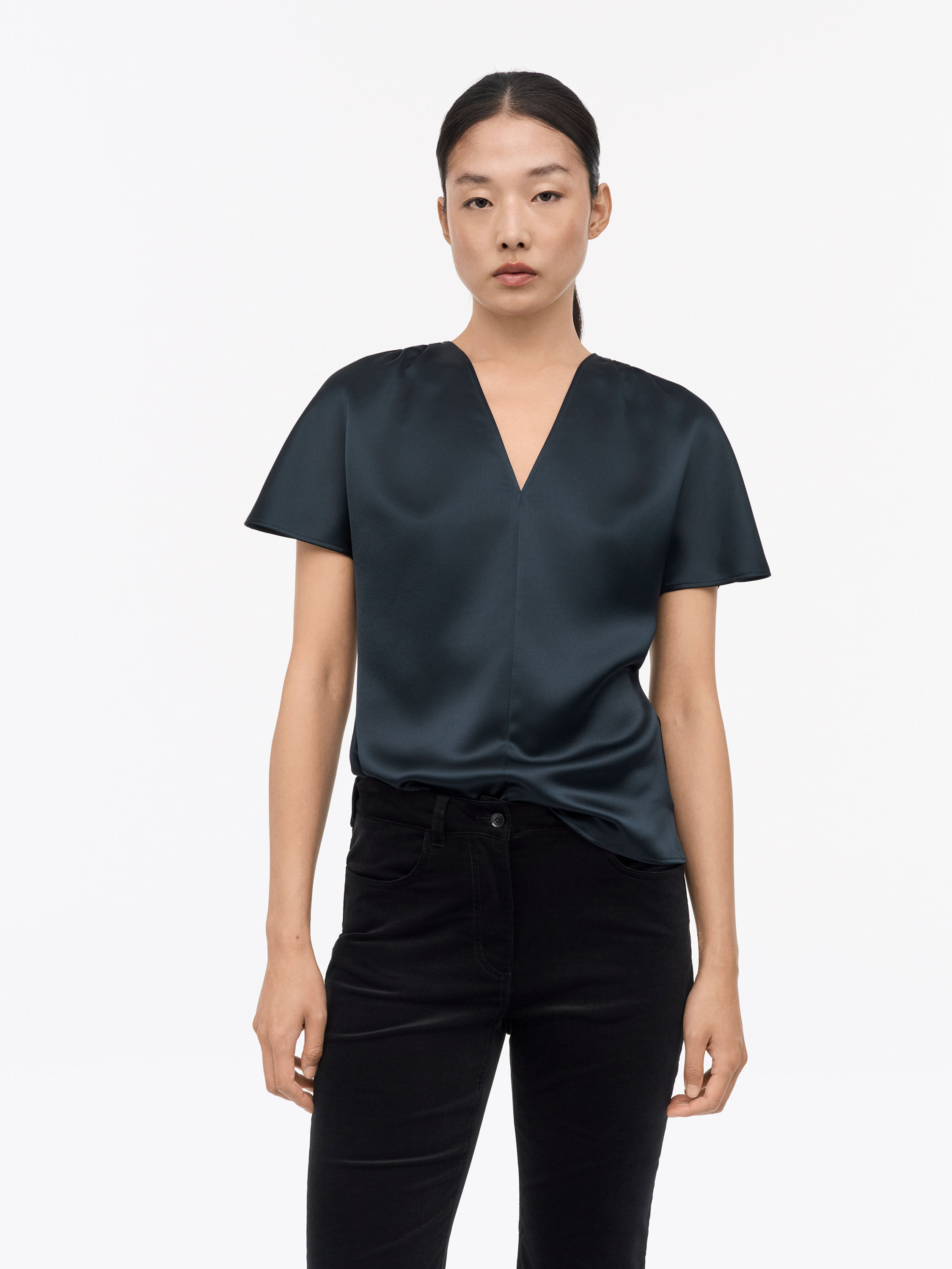 Lisa Festive Satin Blouse