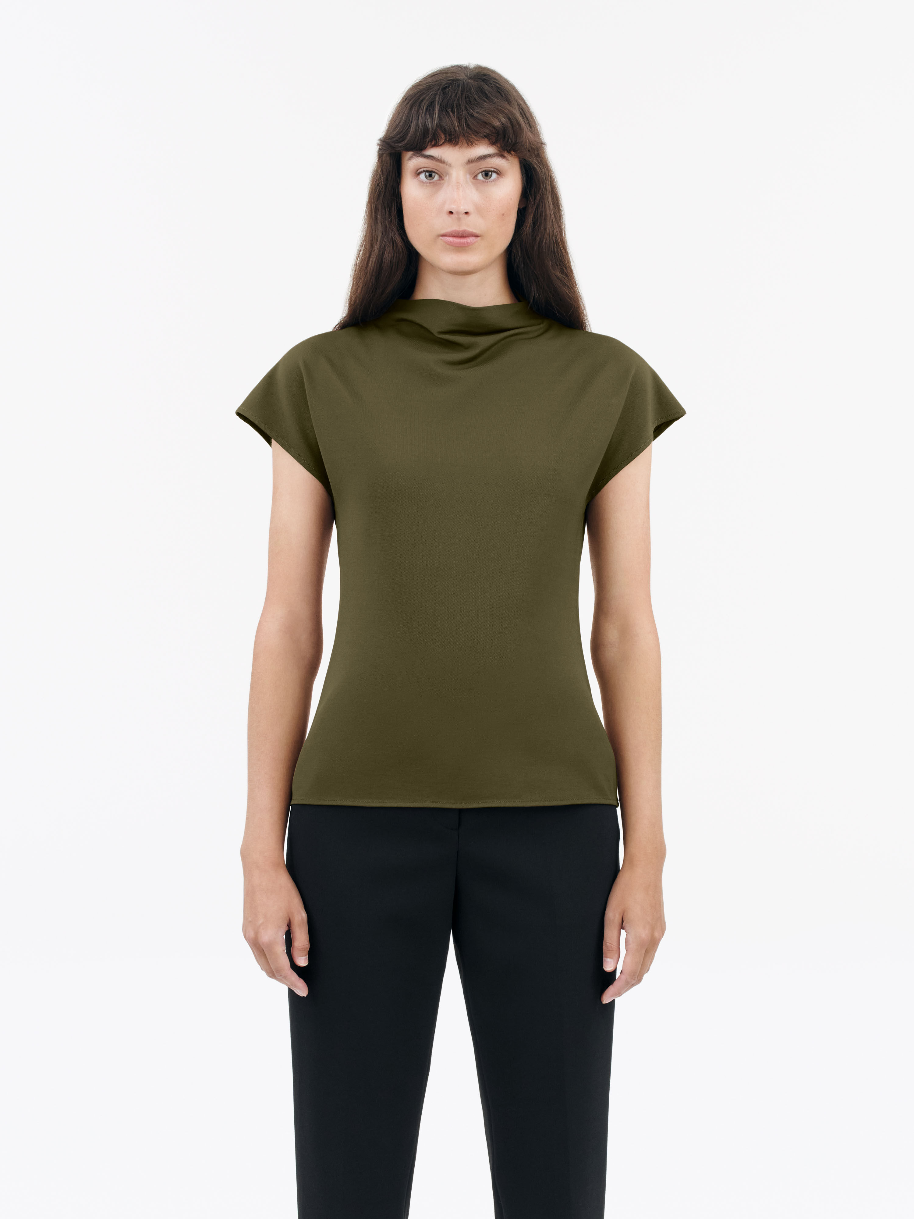 売れ筋商品|||タイガー オブ スウェーデン Tシャツ レディース トップス ALIIANNA - Long sleeved top - black green Tiger of Sweden ALIIANNA - Long sleeved top - black green