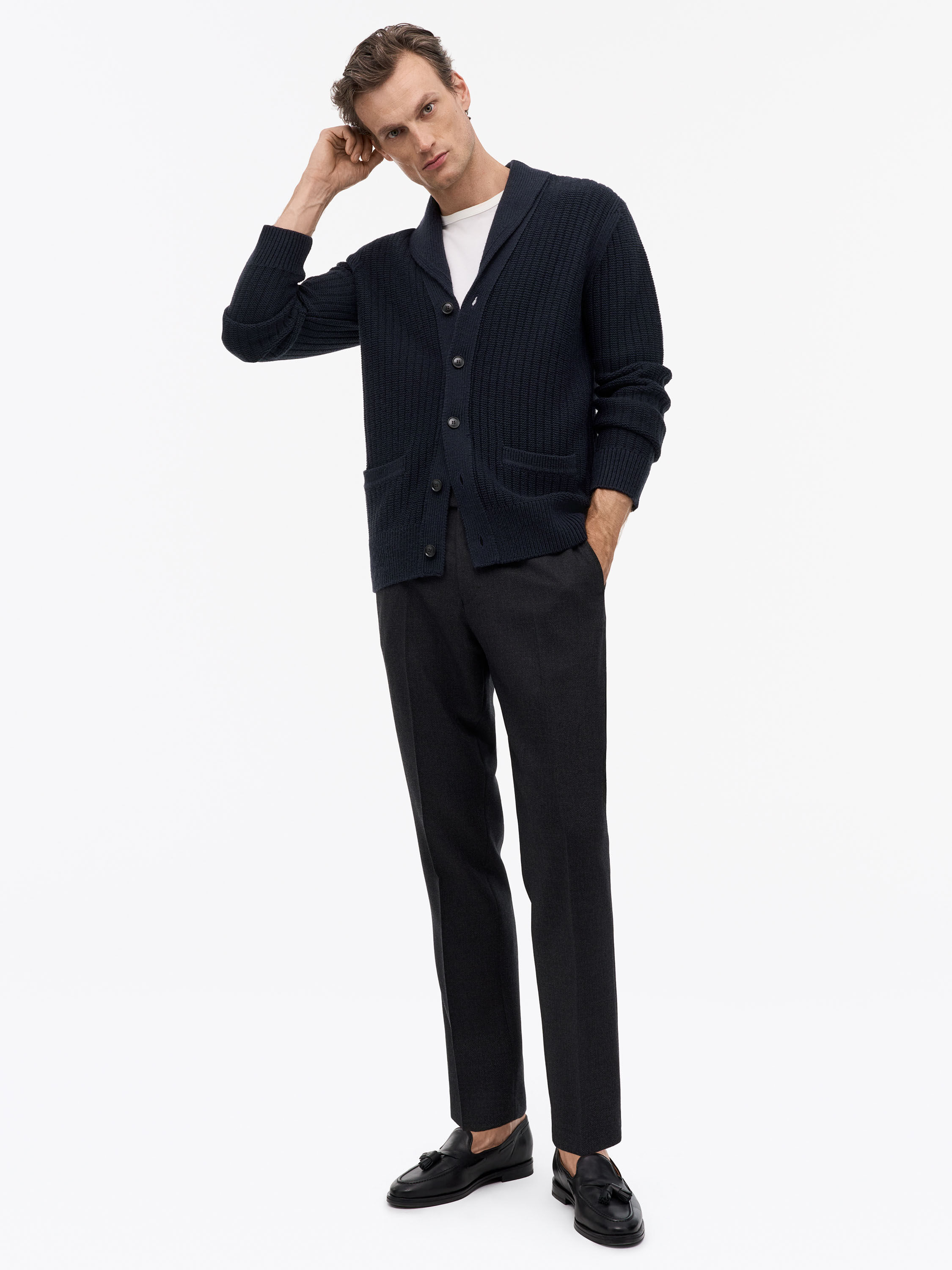 Lester Chunky-Cardigan mit Struktur