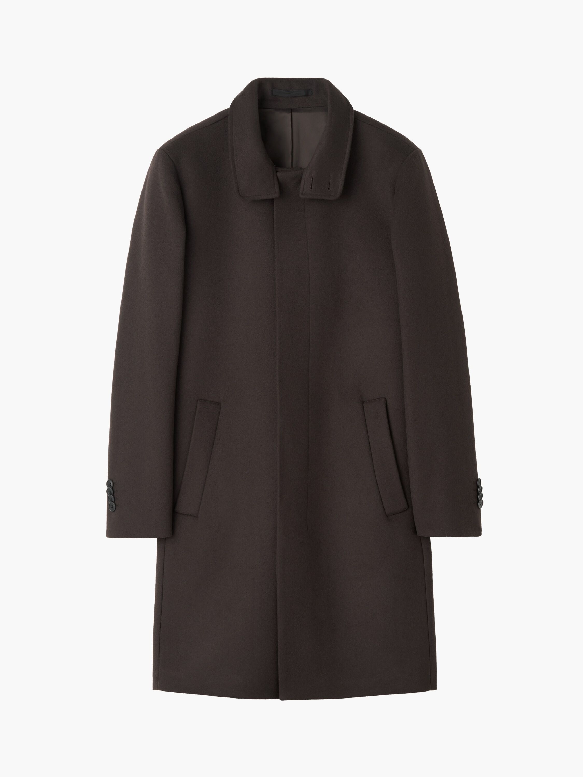 Aleric Funnelneck Wool Coat