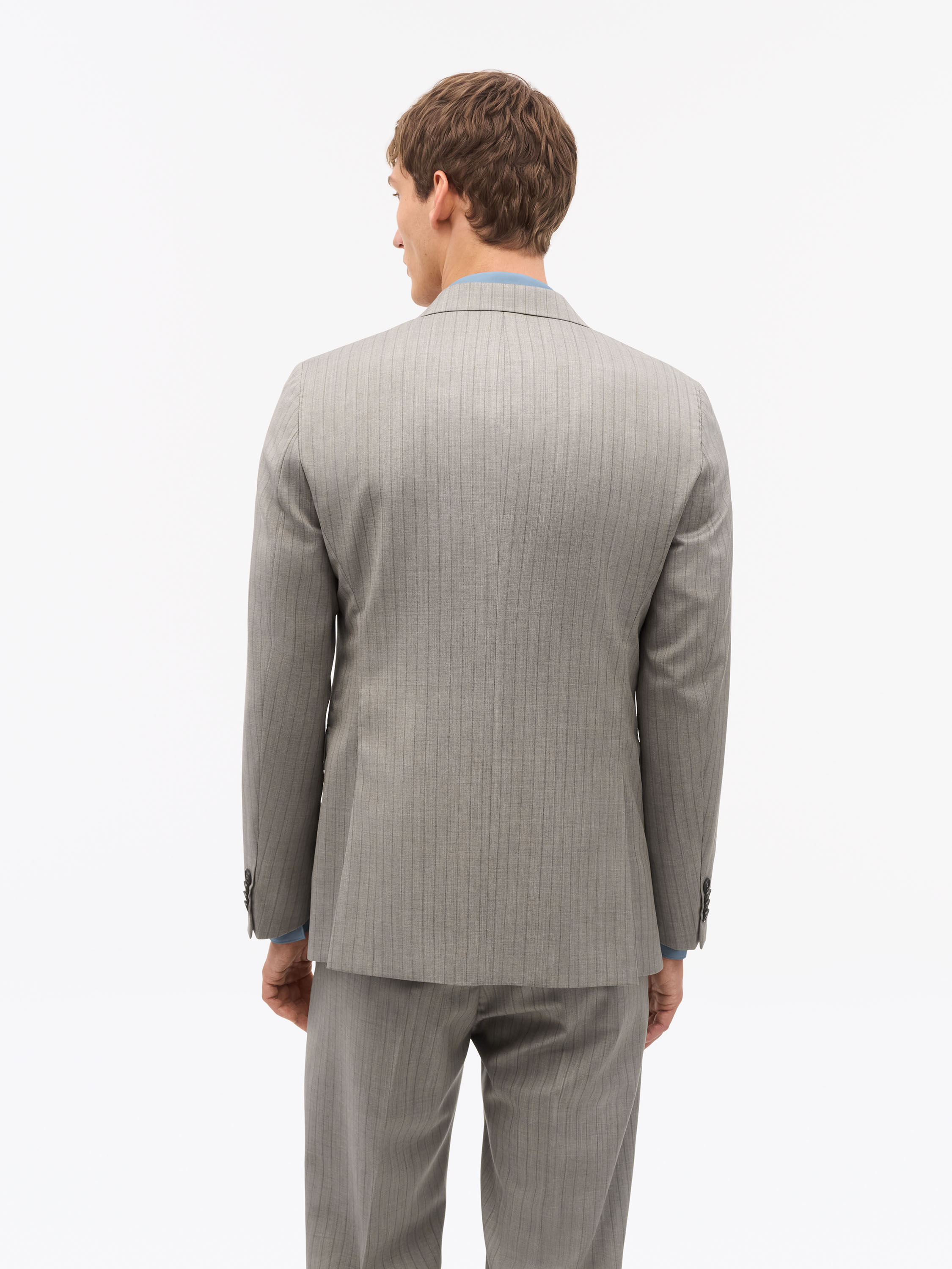 Ease Pinstriped Wool Jacket 