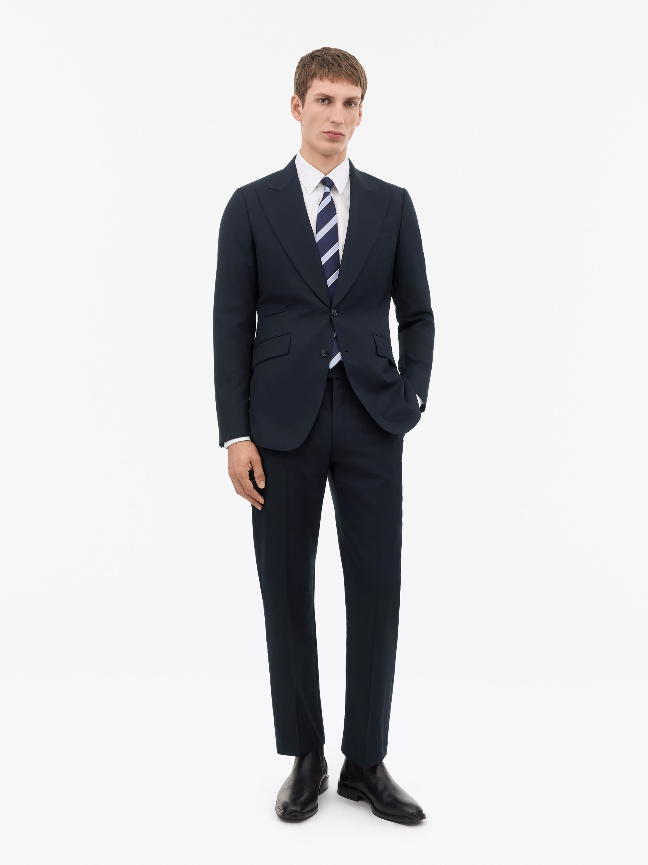 Joshwa Navy Blue Wool Suit