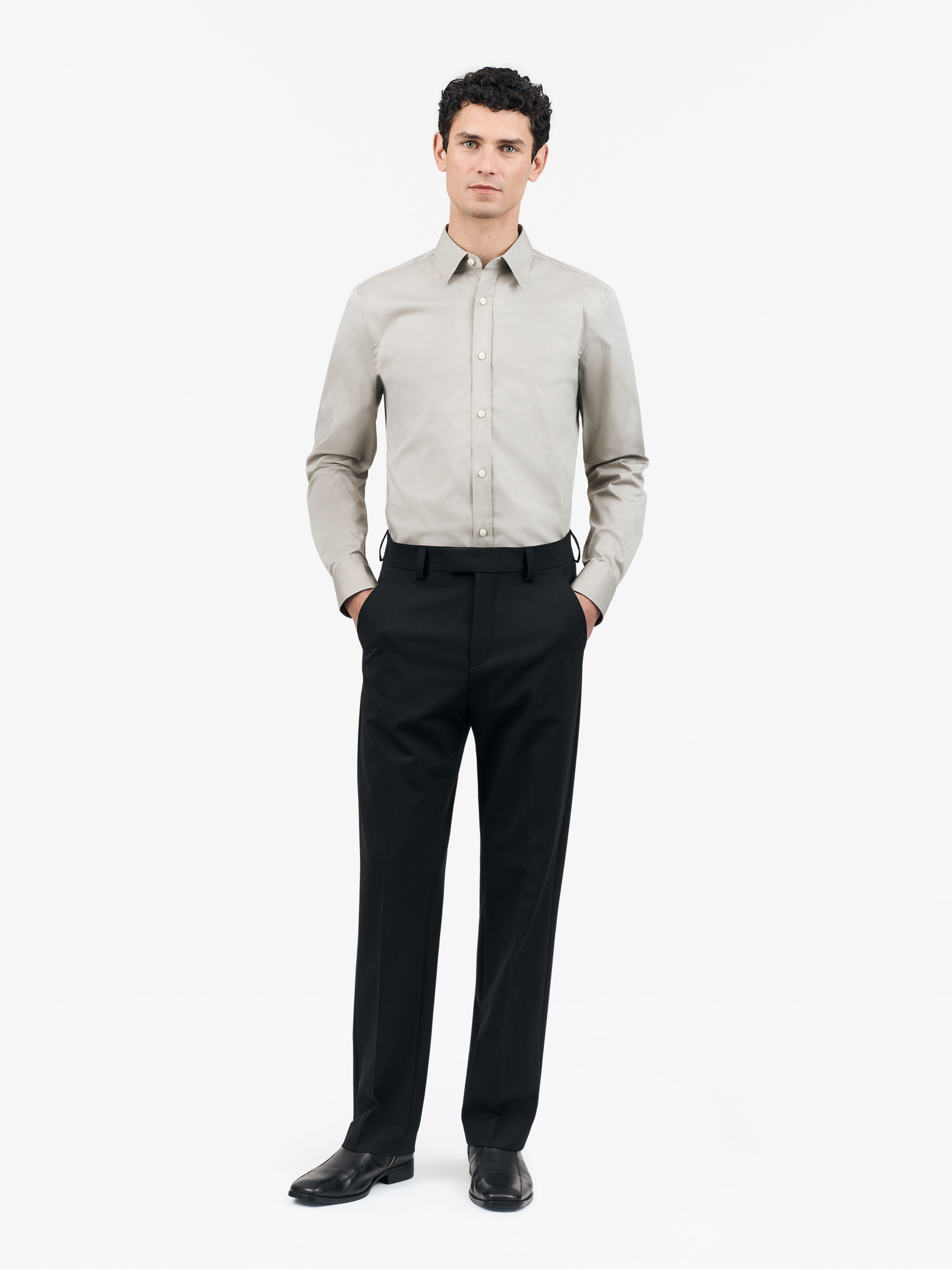 Adley pointed stand-up collar Shirt