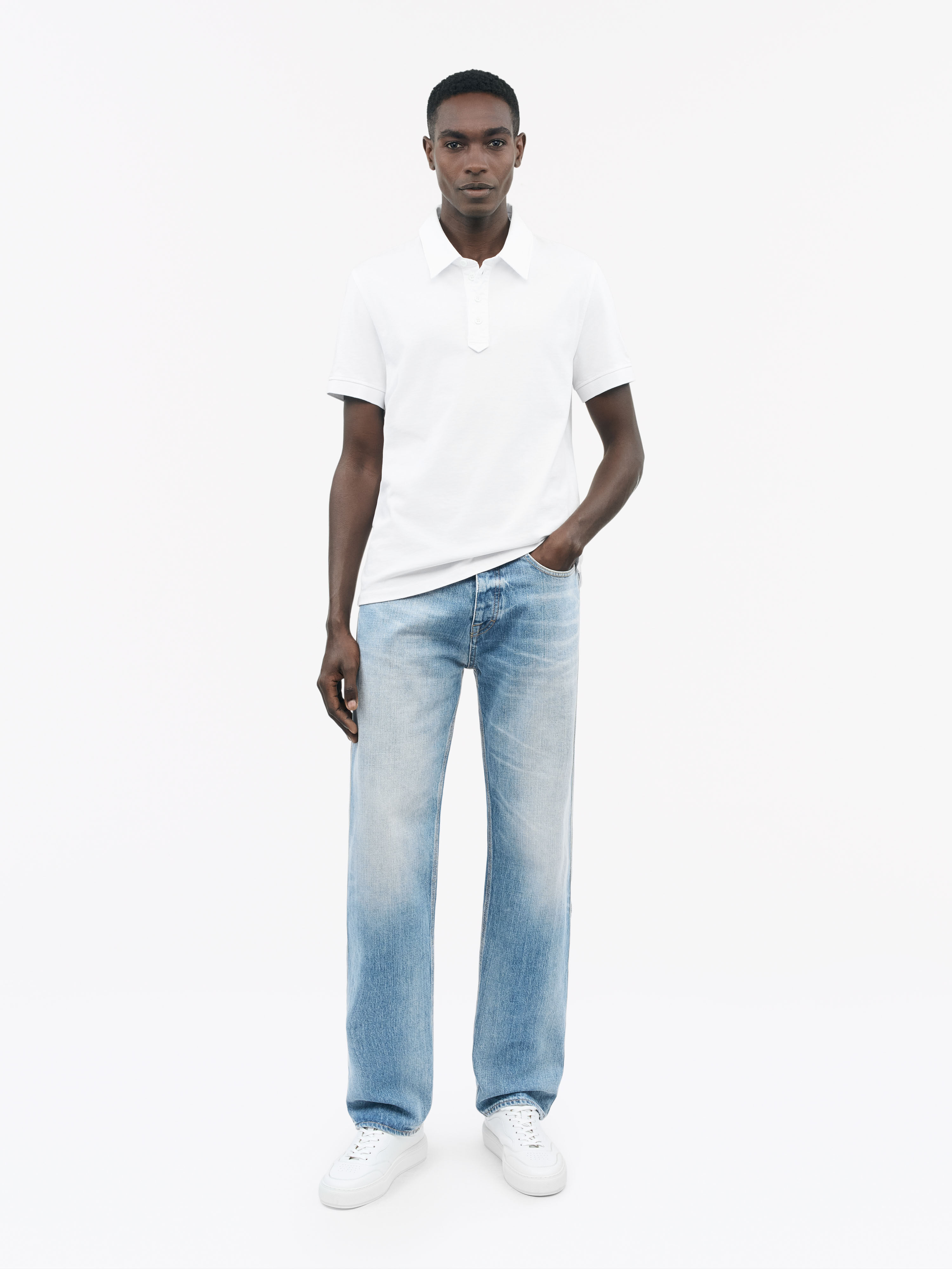 Ronen Cotton Jersey Polo Shirt