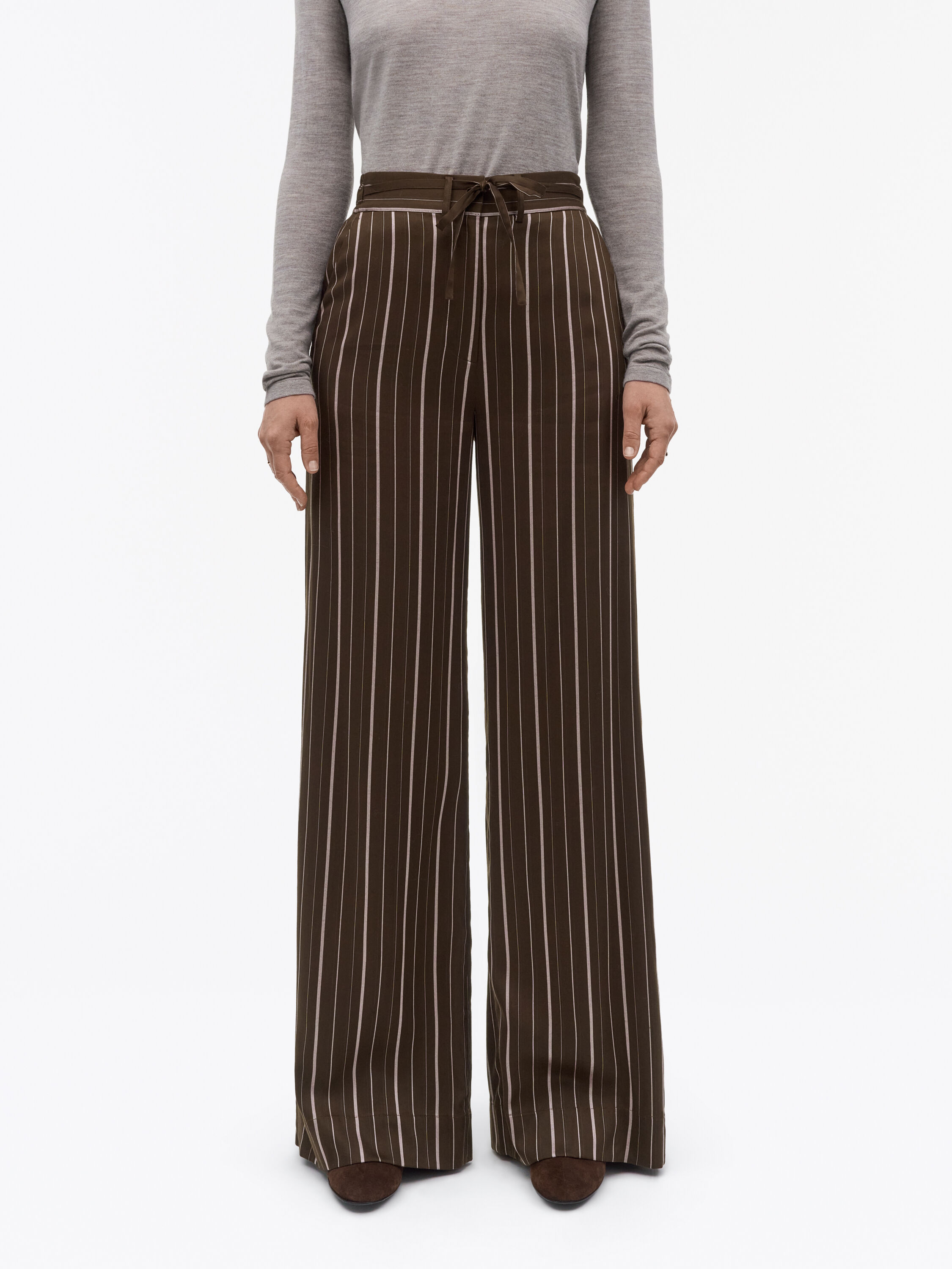 Ellis Lyocell Stripe Trousers