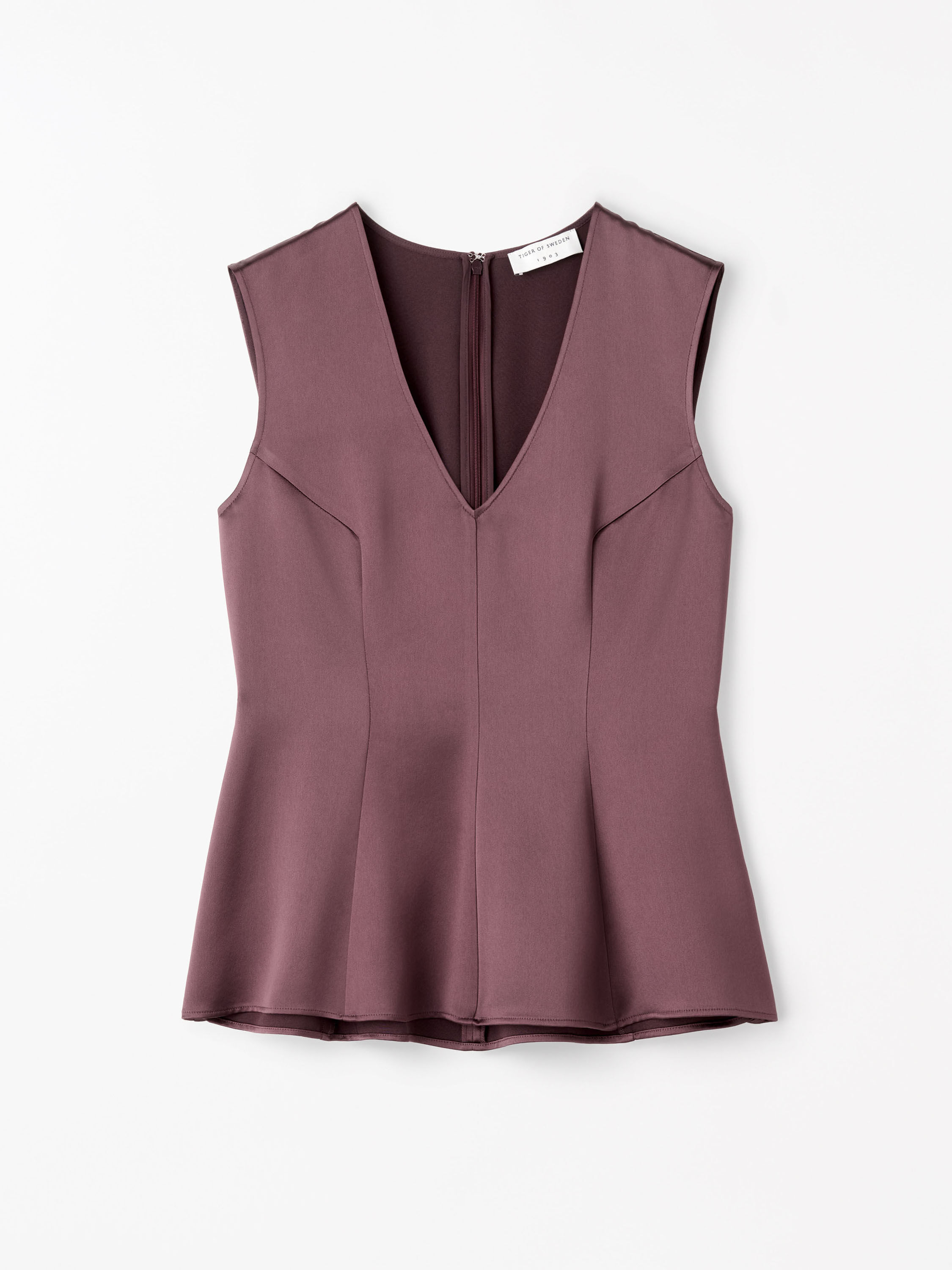 Hilja Peplum Satin Top