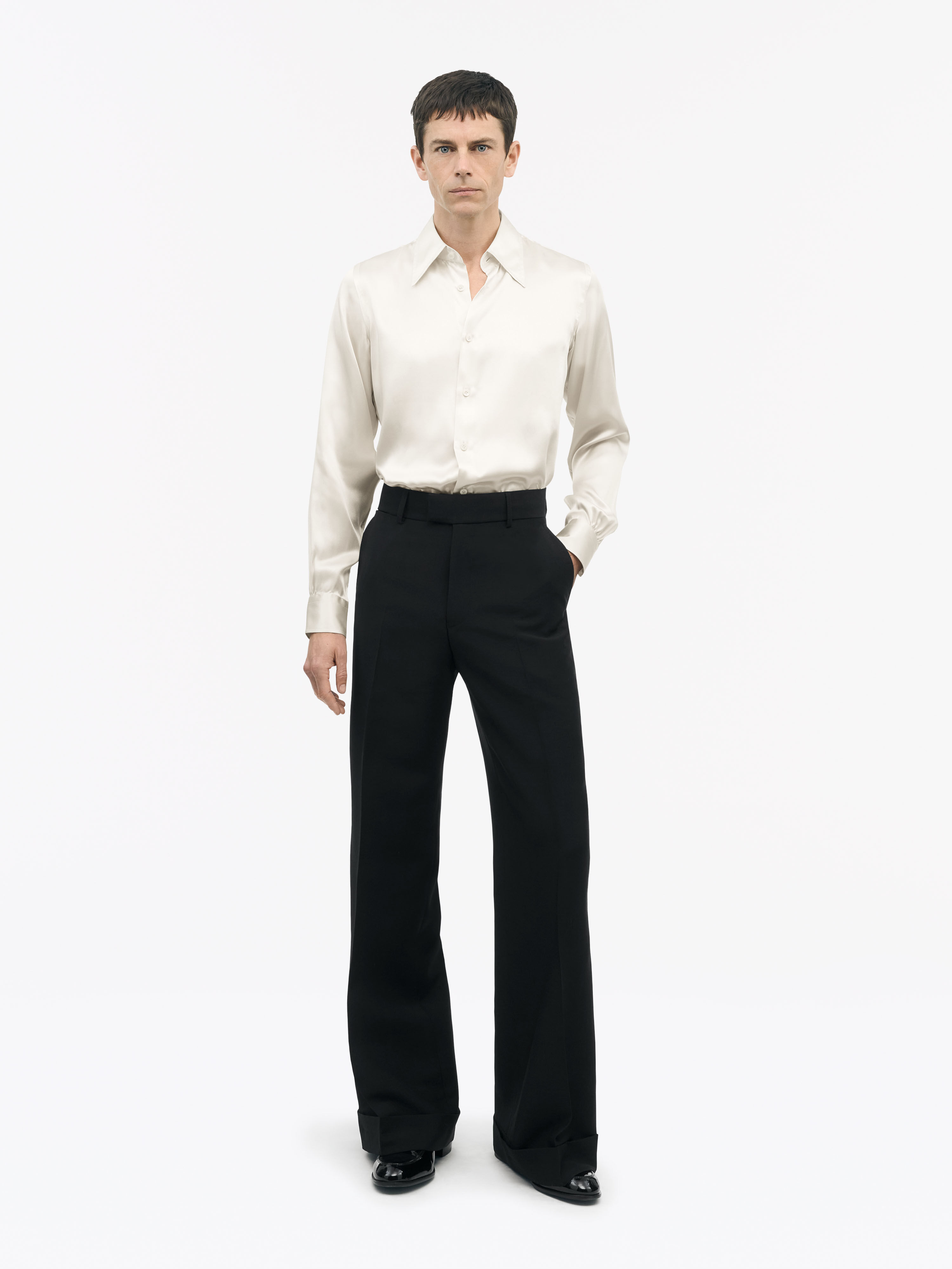 Alain Slim-fit Silk Shirt