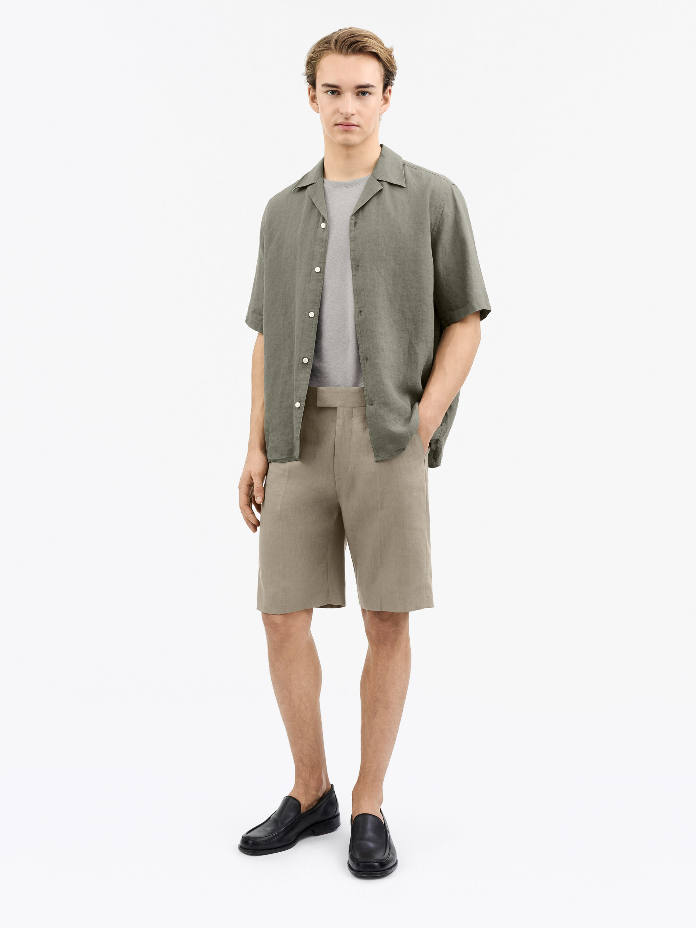 Troy Bermuda Linen Shorts