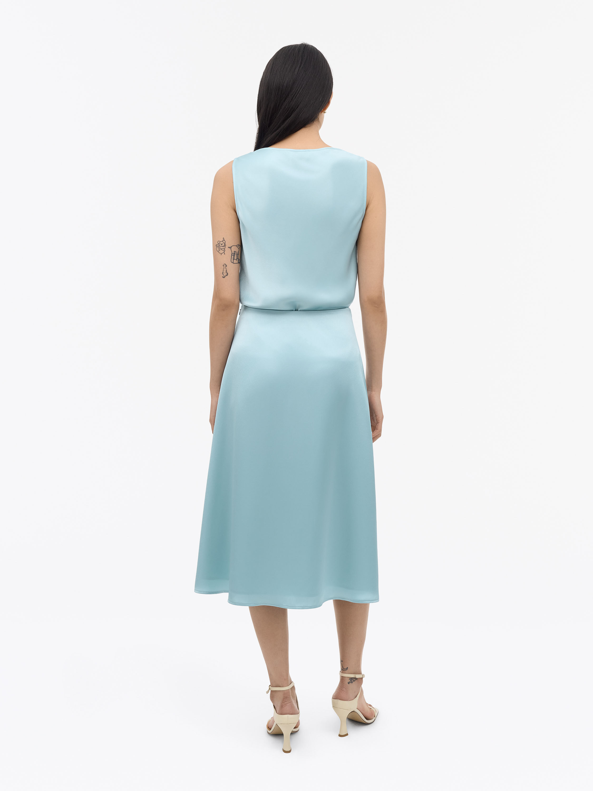 Amy Flared Satin Skirt