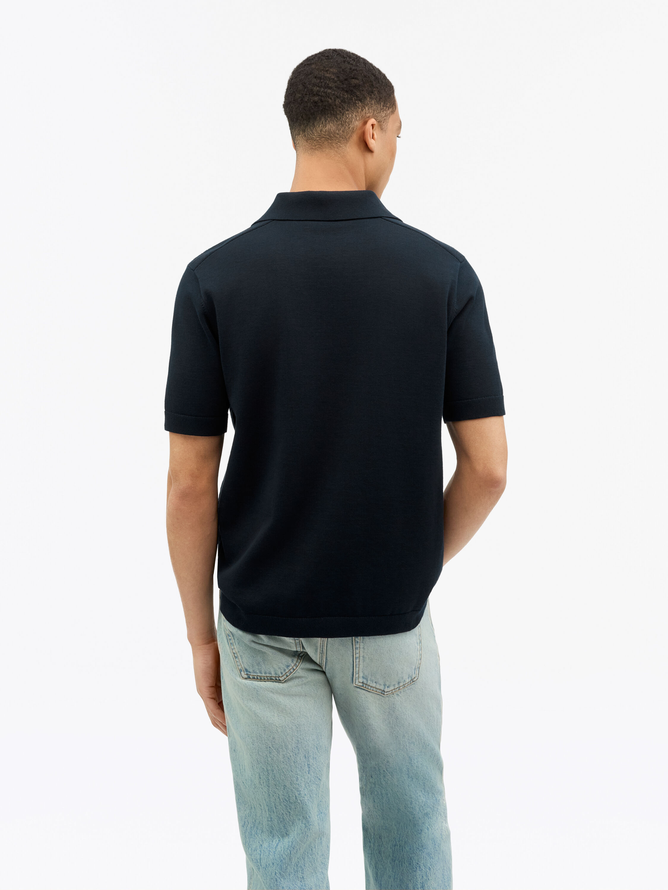 Eoin P Rib-Knit Polo
