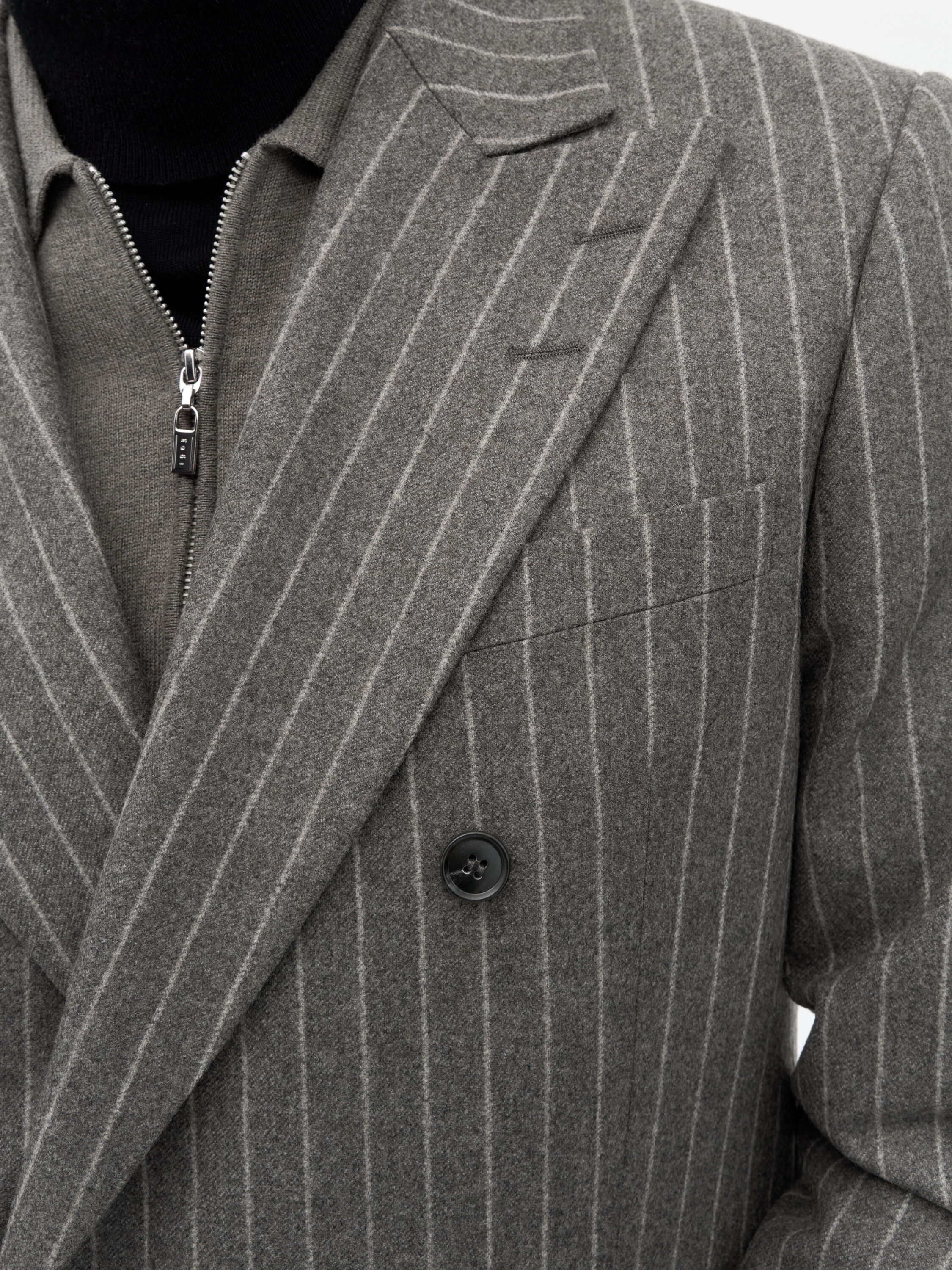 Joachim Grey Striped Wool Suit
