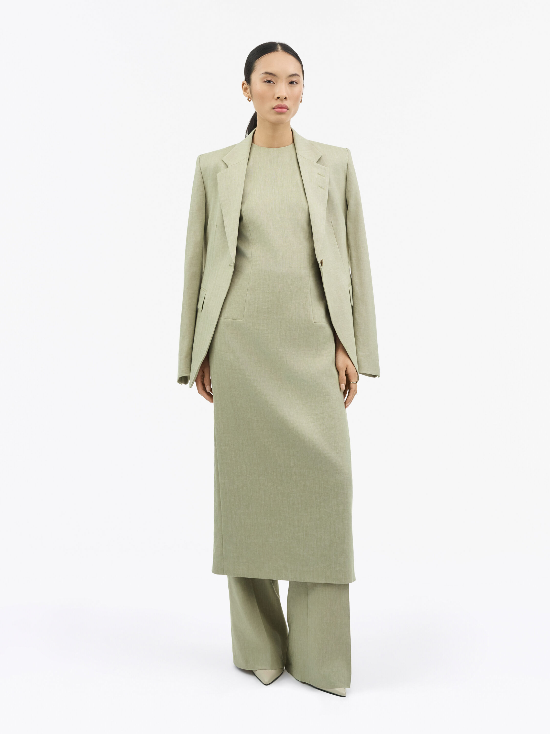 Abbey Slim-Fit Linen Dress