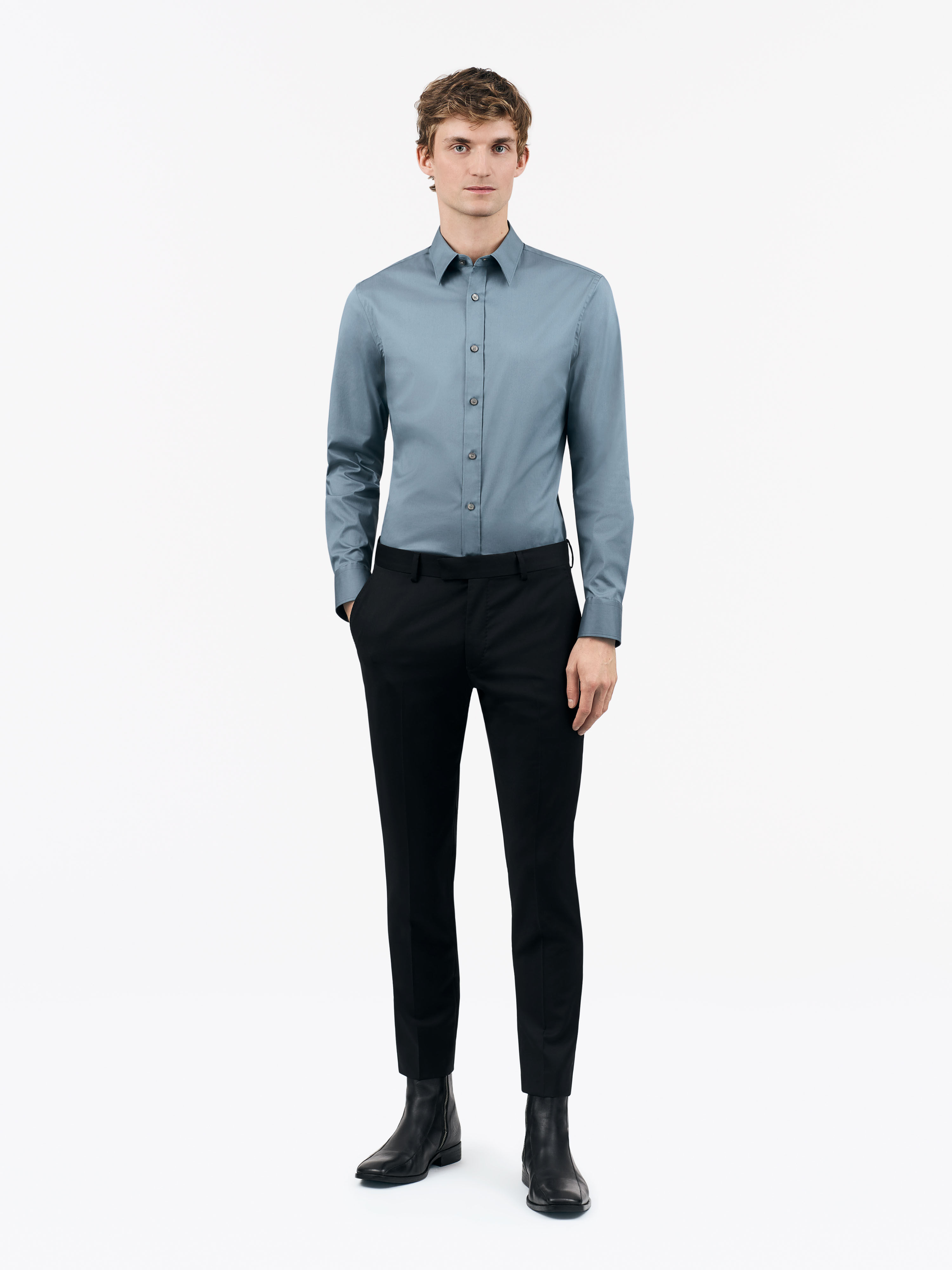 Chemise &agrave; col montant pointu Adley