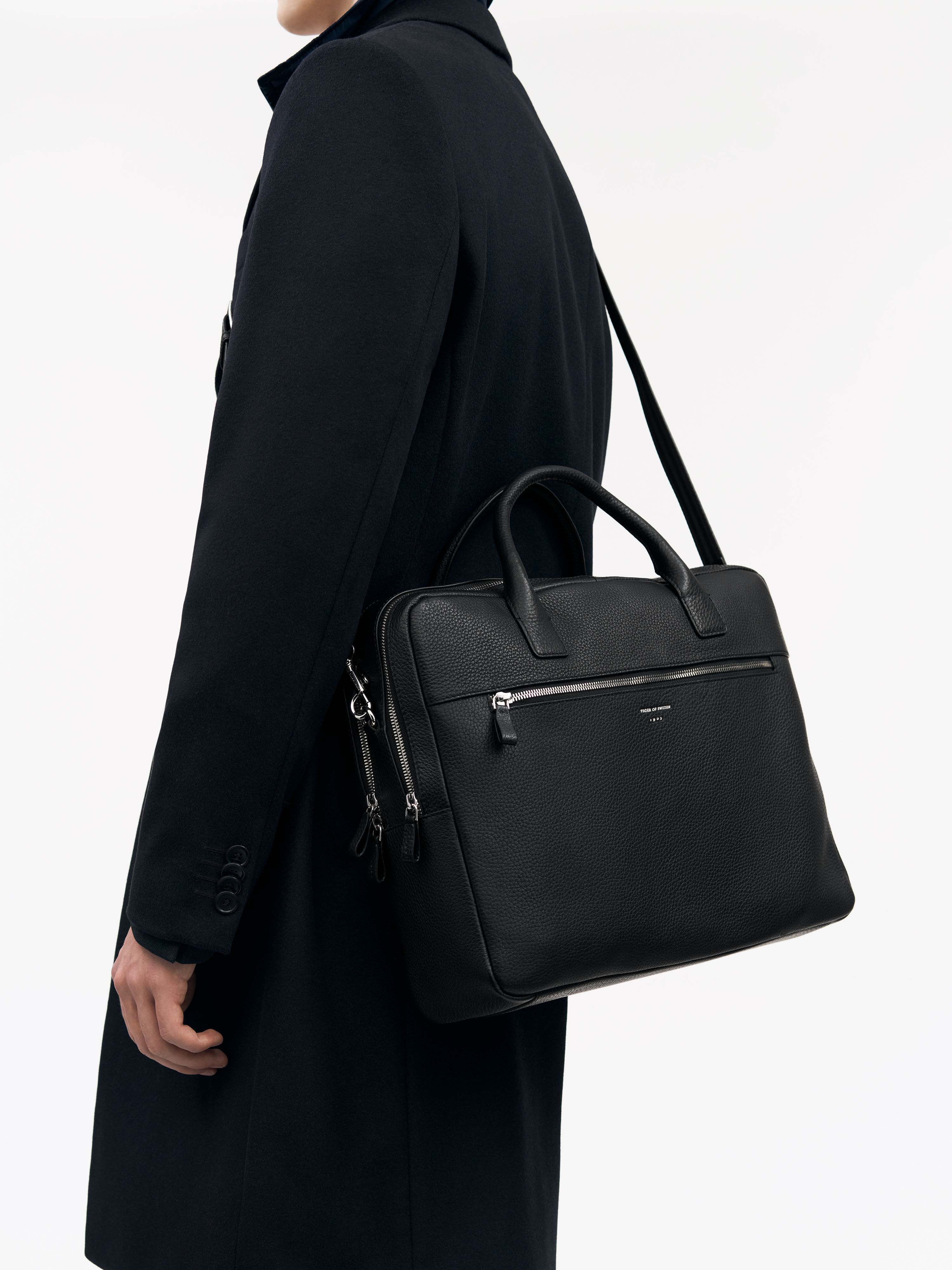 Beridare Grainy Leather Briefcase