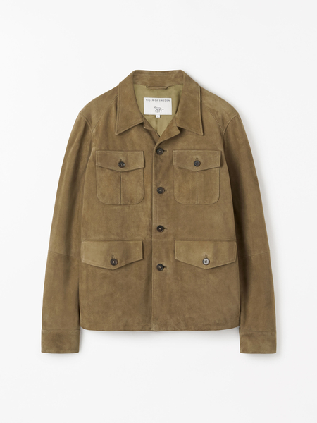 Veste Lane en Daim Kaki