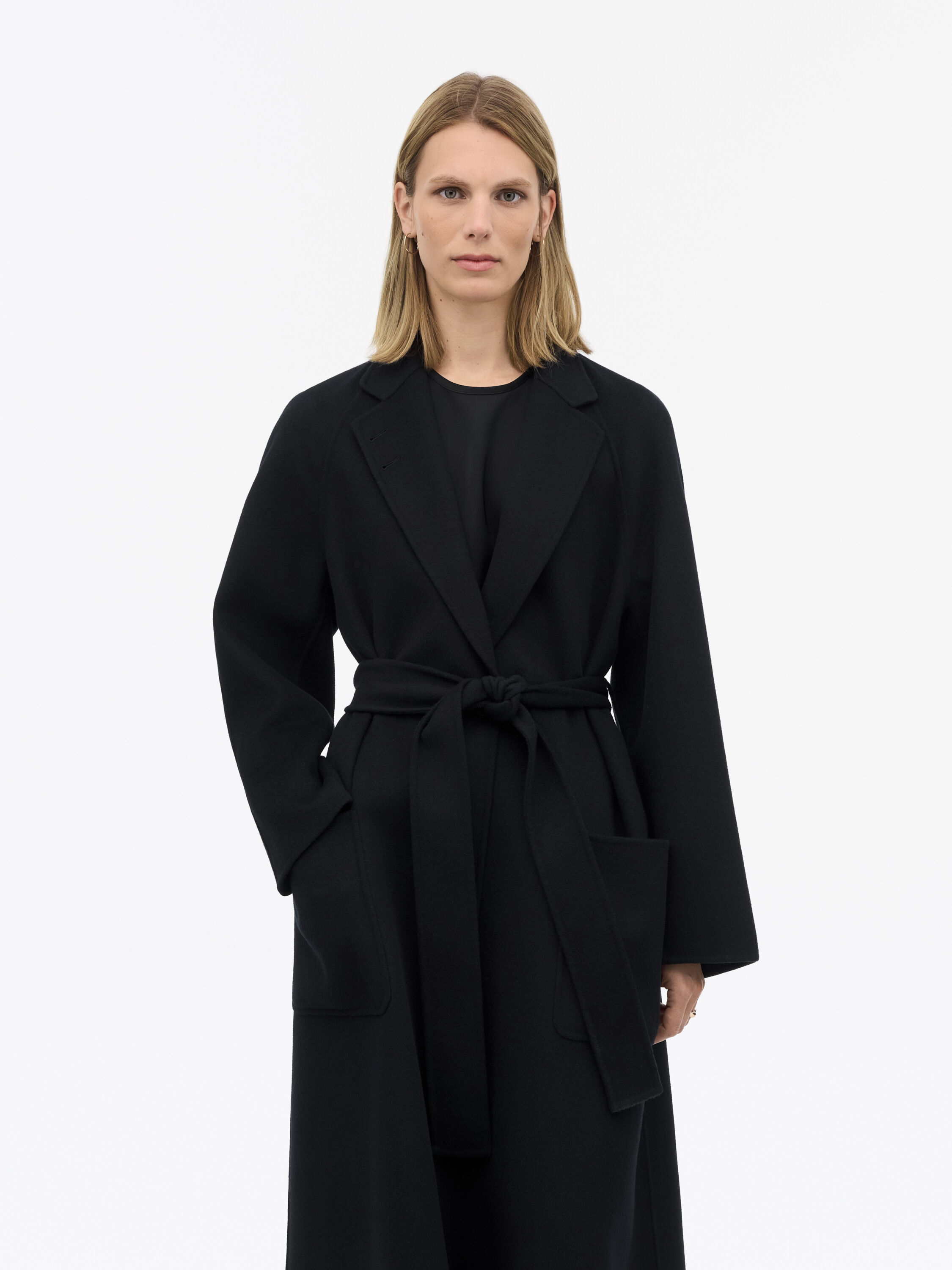 Manteau en Laine Ceintur&eacute; Carlen S