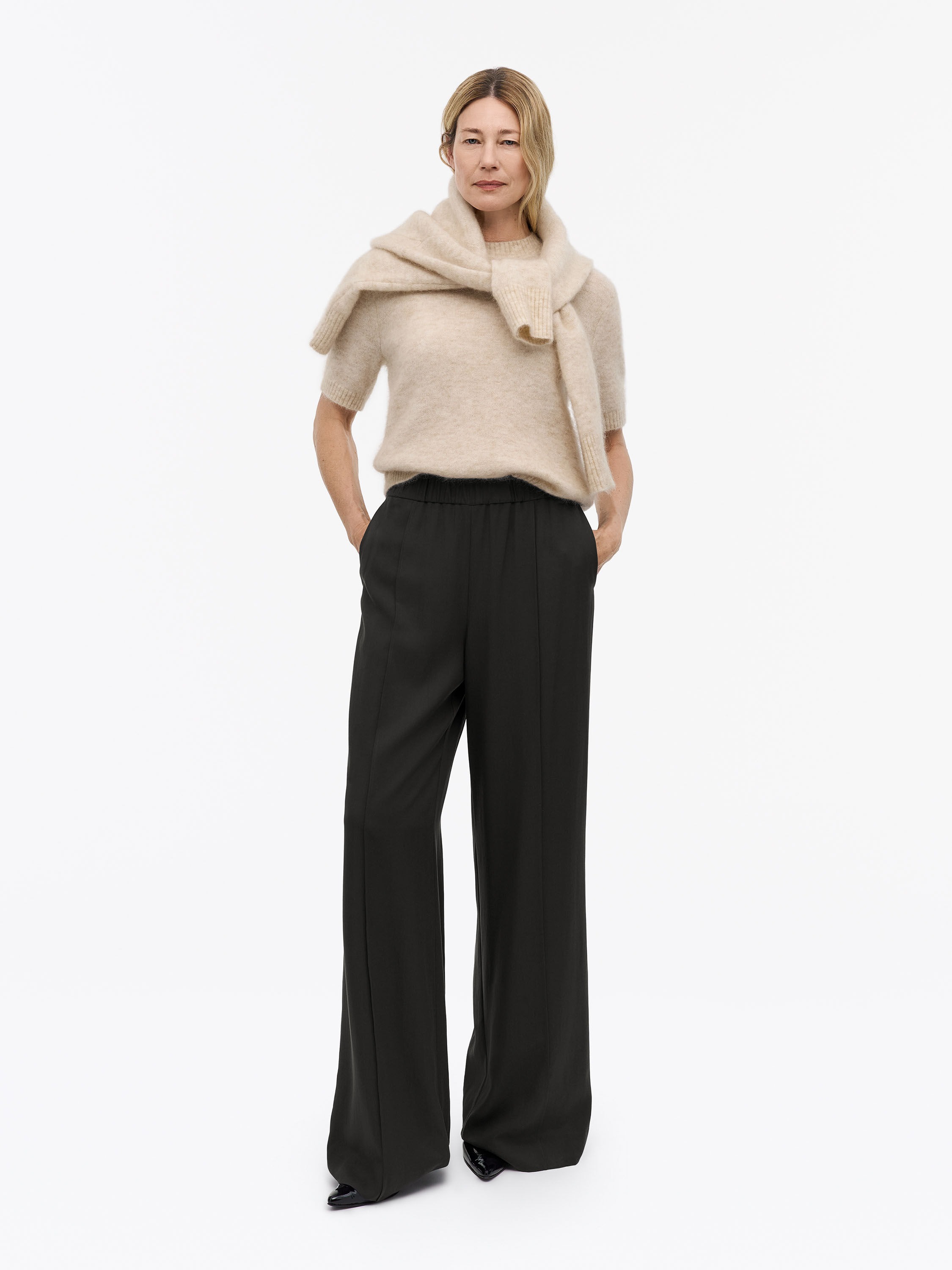 Sandra Flared Twill Trousers